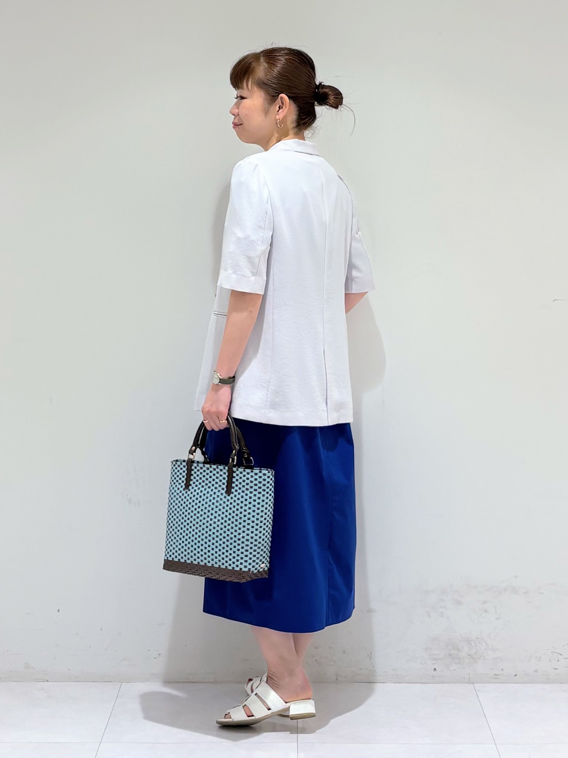 tsuyuさんの「INDIVI｜【着る日傘】ハーフスリーブダブルジャケット」を使ったコーディネート
