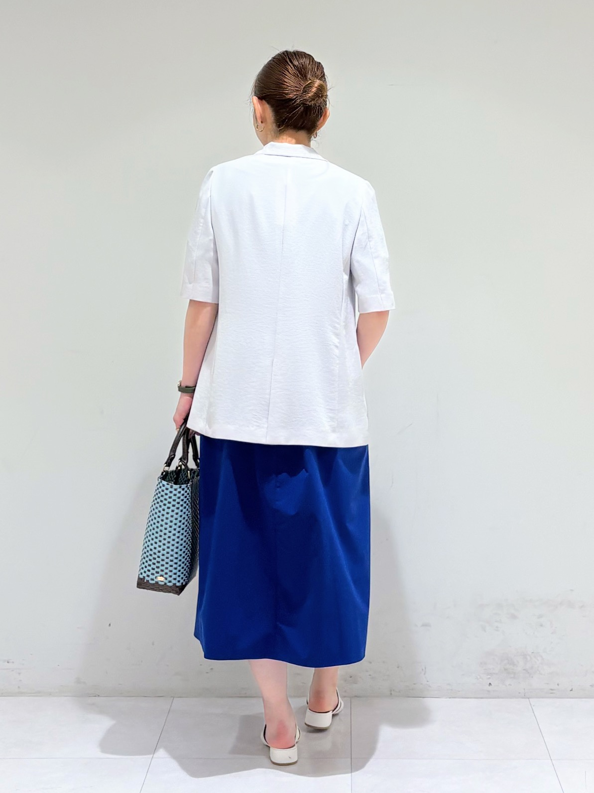tsuyuさんの「INDIVI｜【着る日傘】ハーフスリーブダブルジャケット」を使ったコーディネート