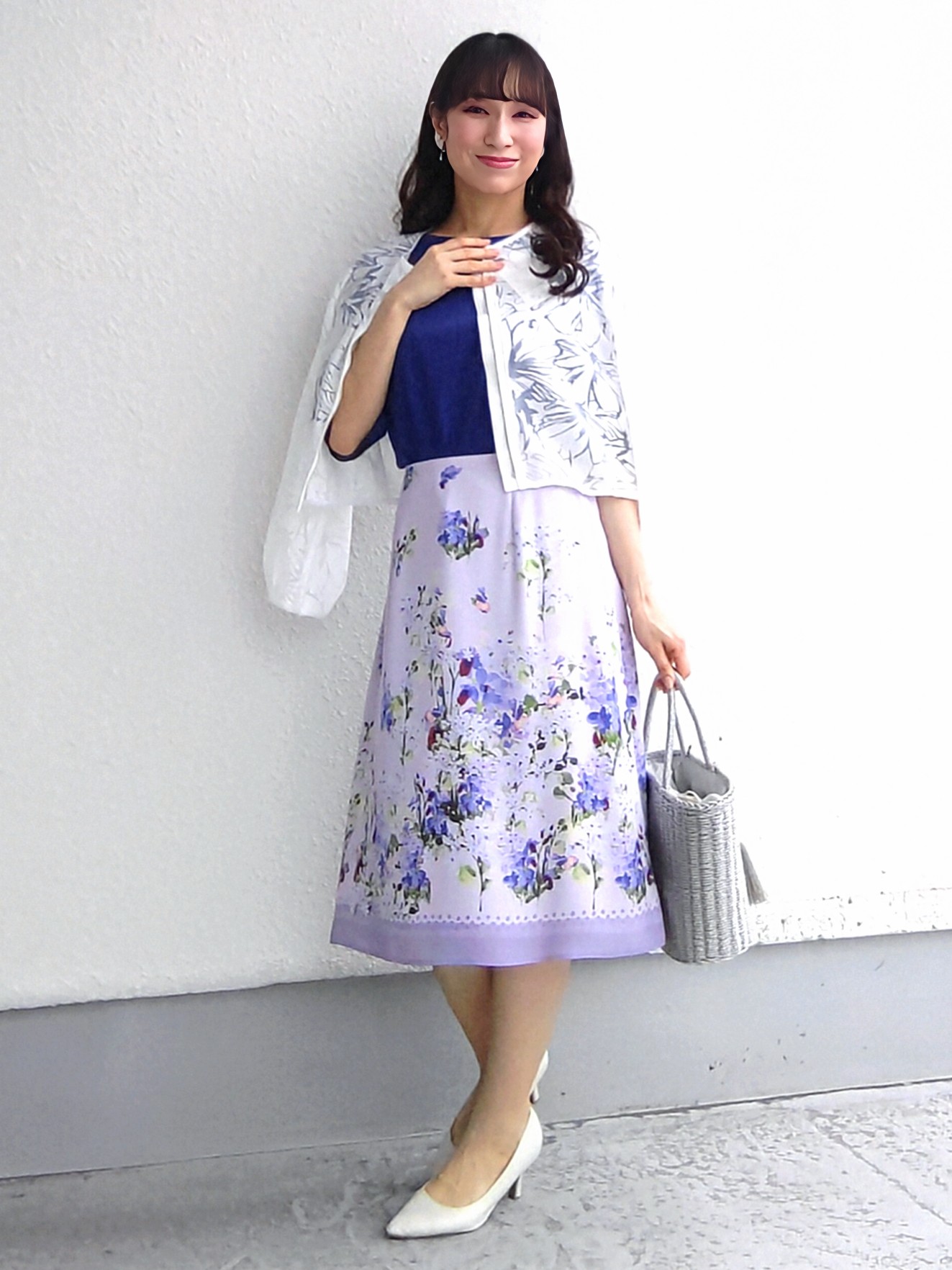 keinaさんの「SunaUna｜多色花柄プリントスカート」を使ったコーディネート
