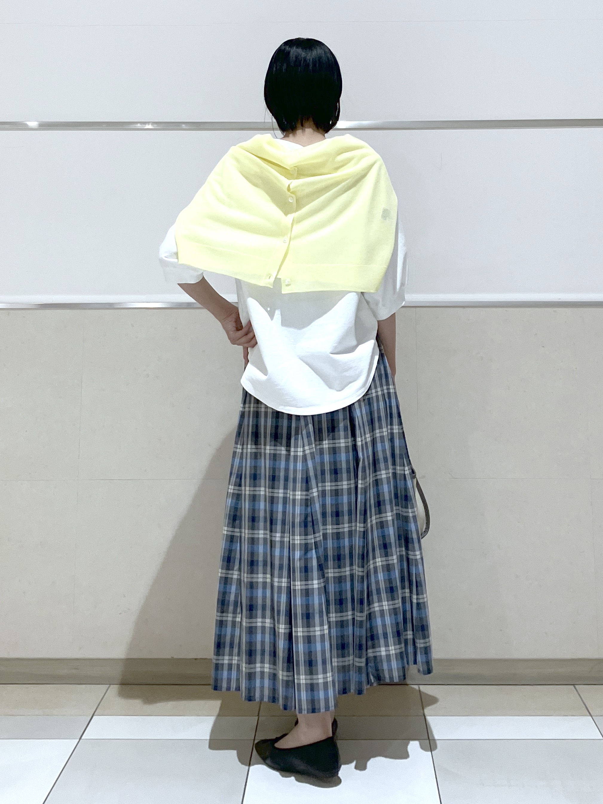 eriko さんの「Dessin｜【360度可愛い】バックヘンリーカットソー5分袖」を使ったコーディネート