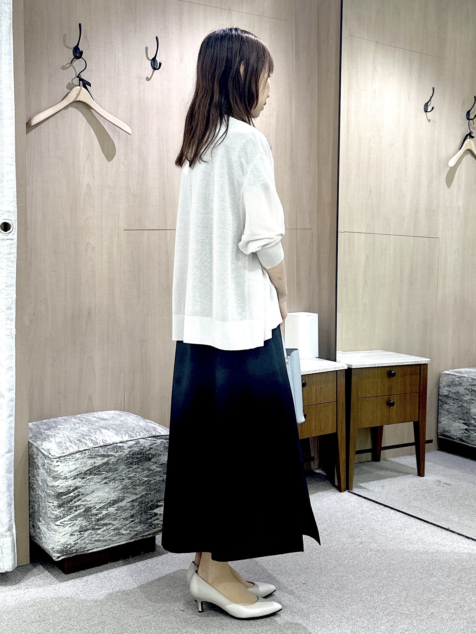 Miwaさんの「UNTITLED｜【UV/接触冷感/遮熱/通気性】スラブバンドカラーワンピース」を使ったコーディネート