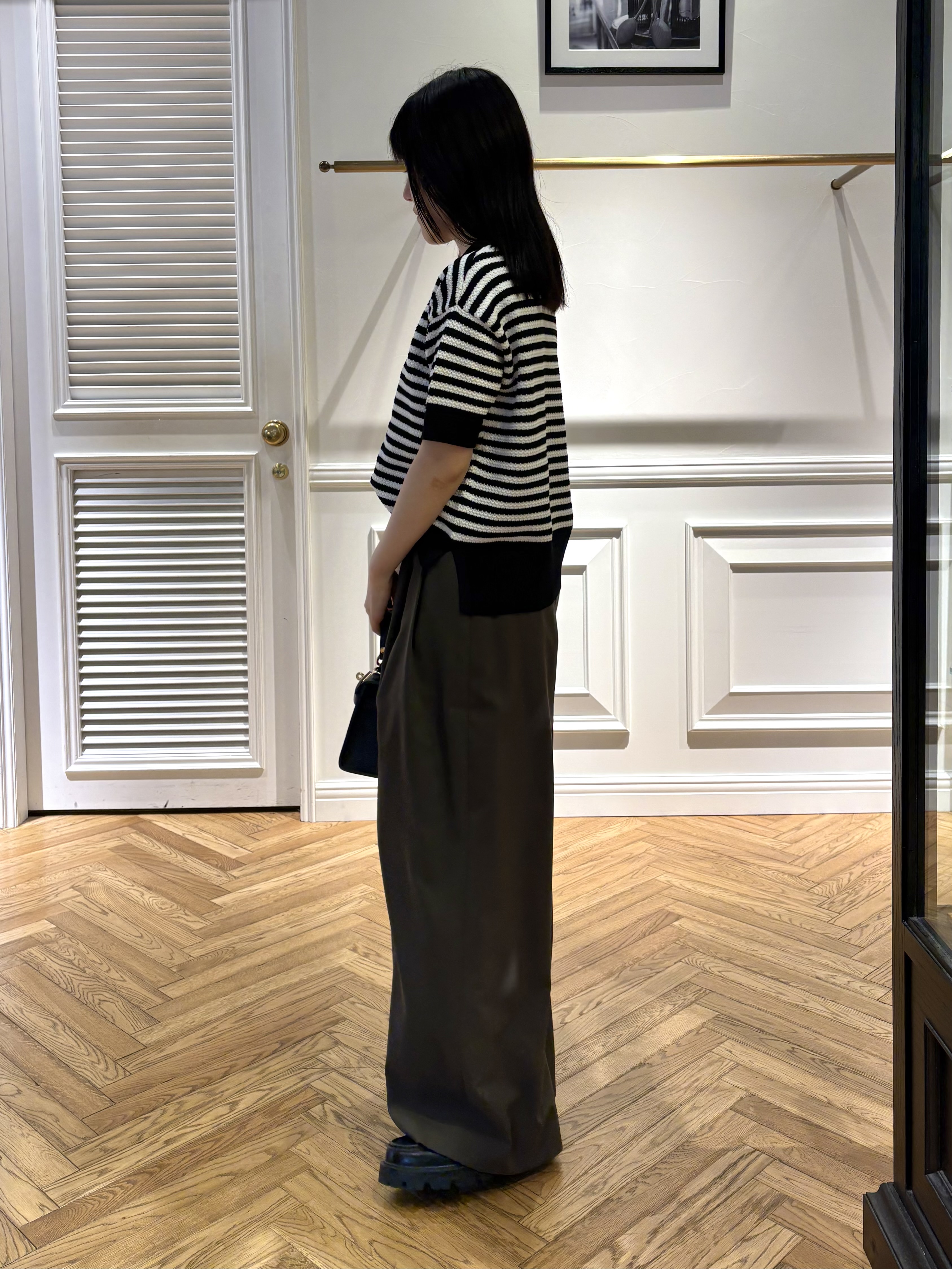 cocoさんの「DRESSTERIOR｜【接触冷感】イージーケアー クールタッチ ワイドパンツ」を使ったコーディネート