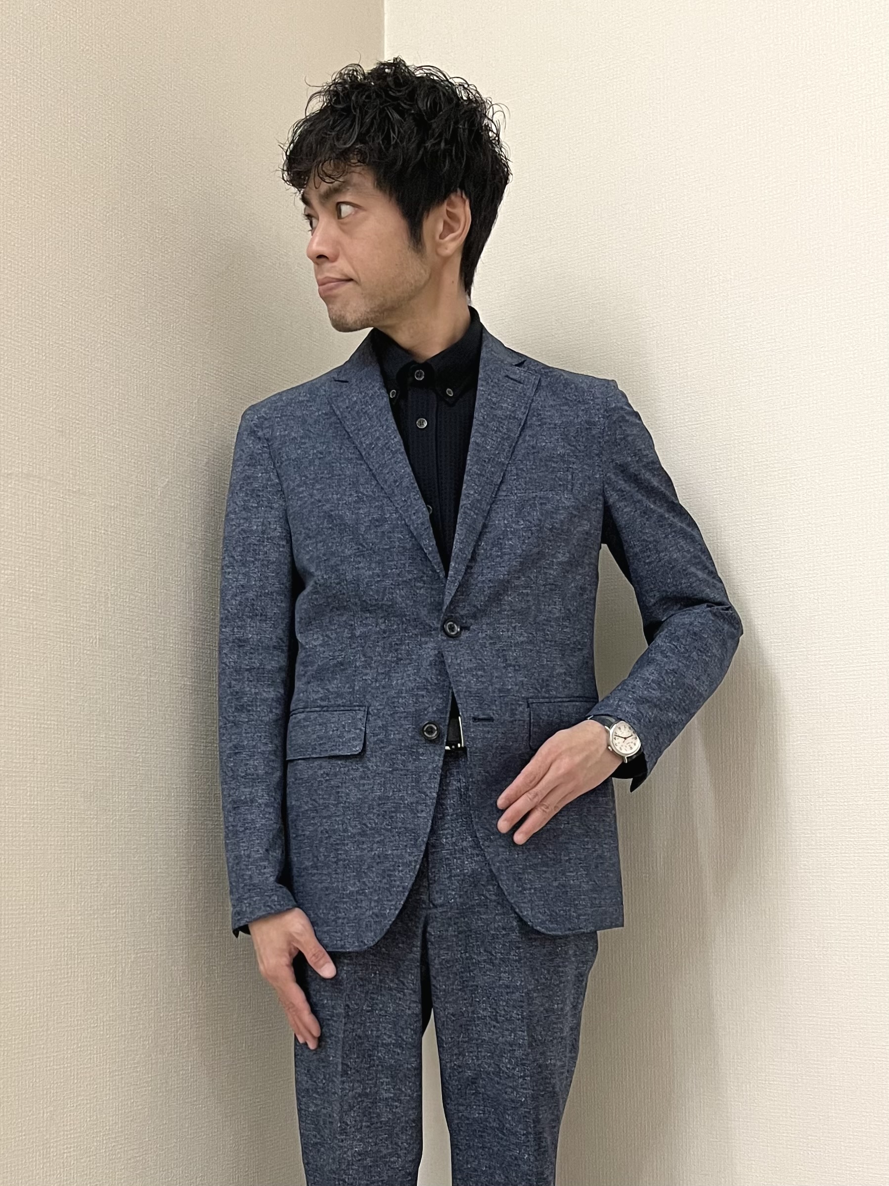 URAさんの「TAKEO KIKUCHI｜【抗菌防臭】COOL DOTS（R）ドビープリント パンツ」を使ったコーディネート
