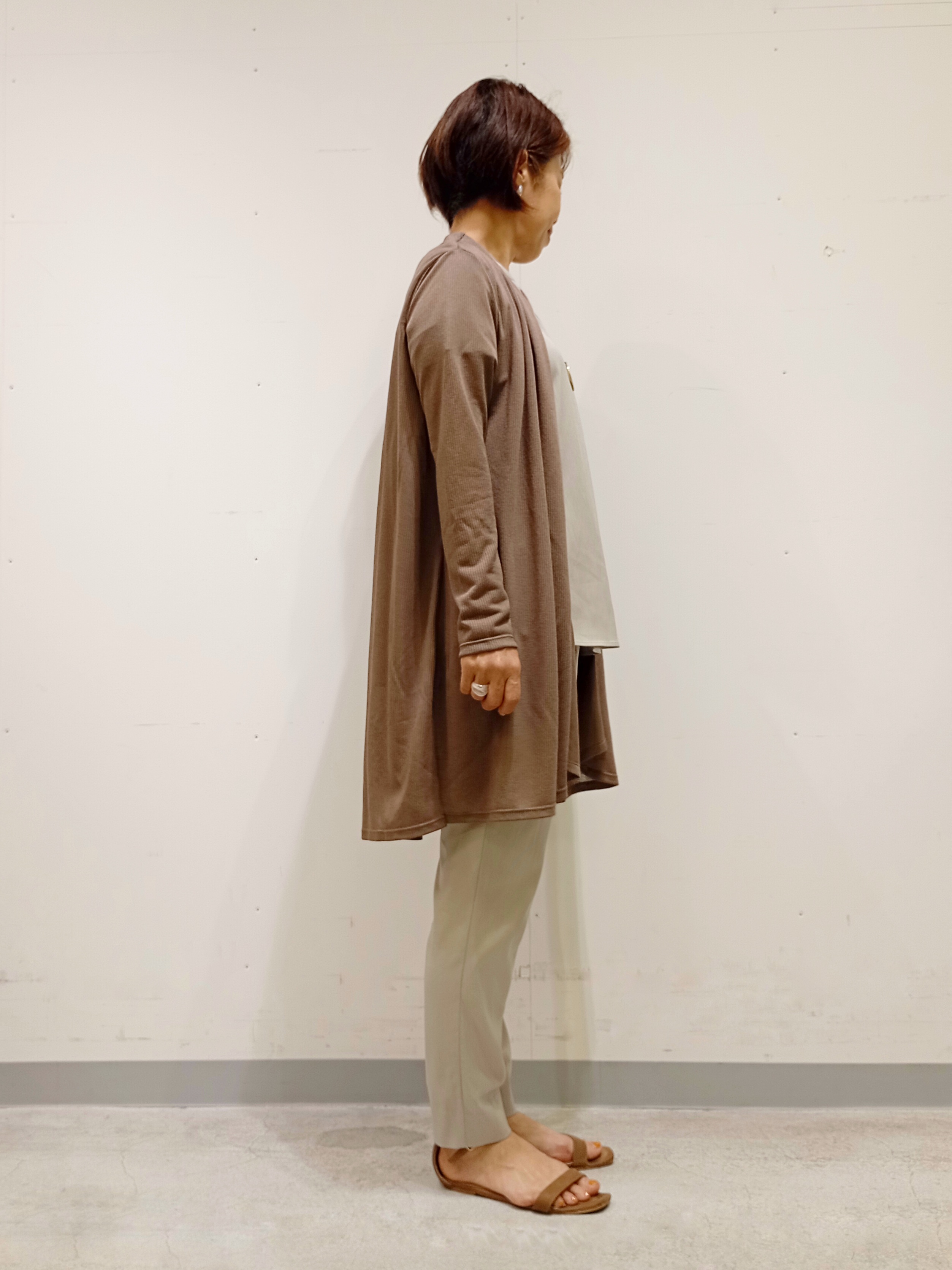 Kさんの「INDIVI｜【洗える／アンサンブル可能】シアーストライプカーディガン」を使ったコーディネート