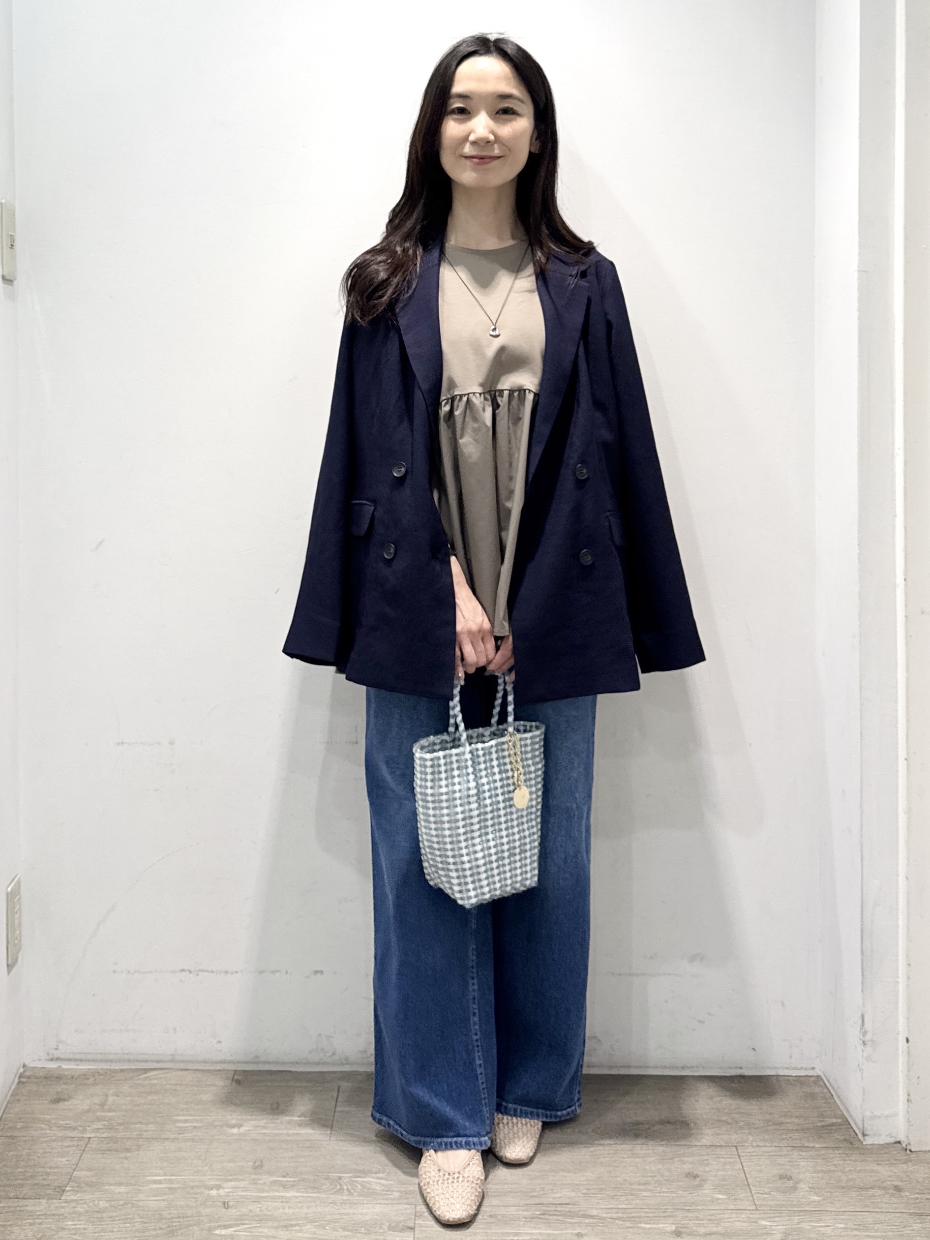 yuicciさんの「OPAQUE.CLIP｜【UV／接触冷感】ダブルブレストジャケット《防シワ加工／洗える》」を使ったコーディネート