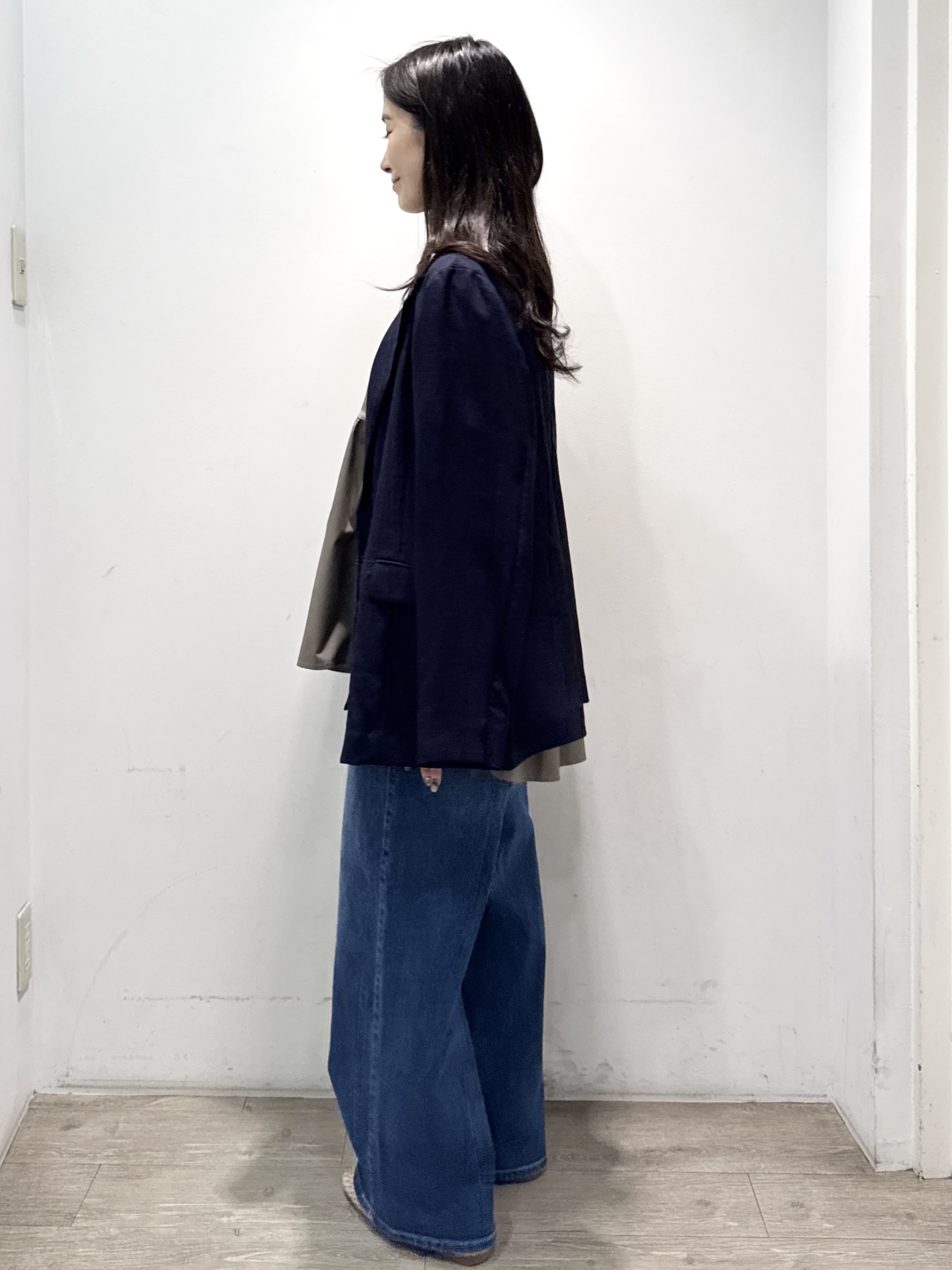 yuicciさんの「OPAQUE.CLIP｜【UV／接触冷感】ダブルブレストジャケット《防シワ加工／洗える》」を使ったコーディネート