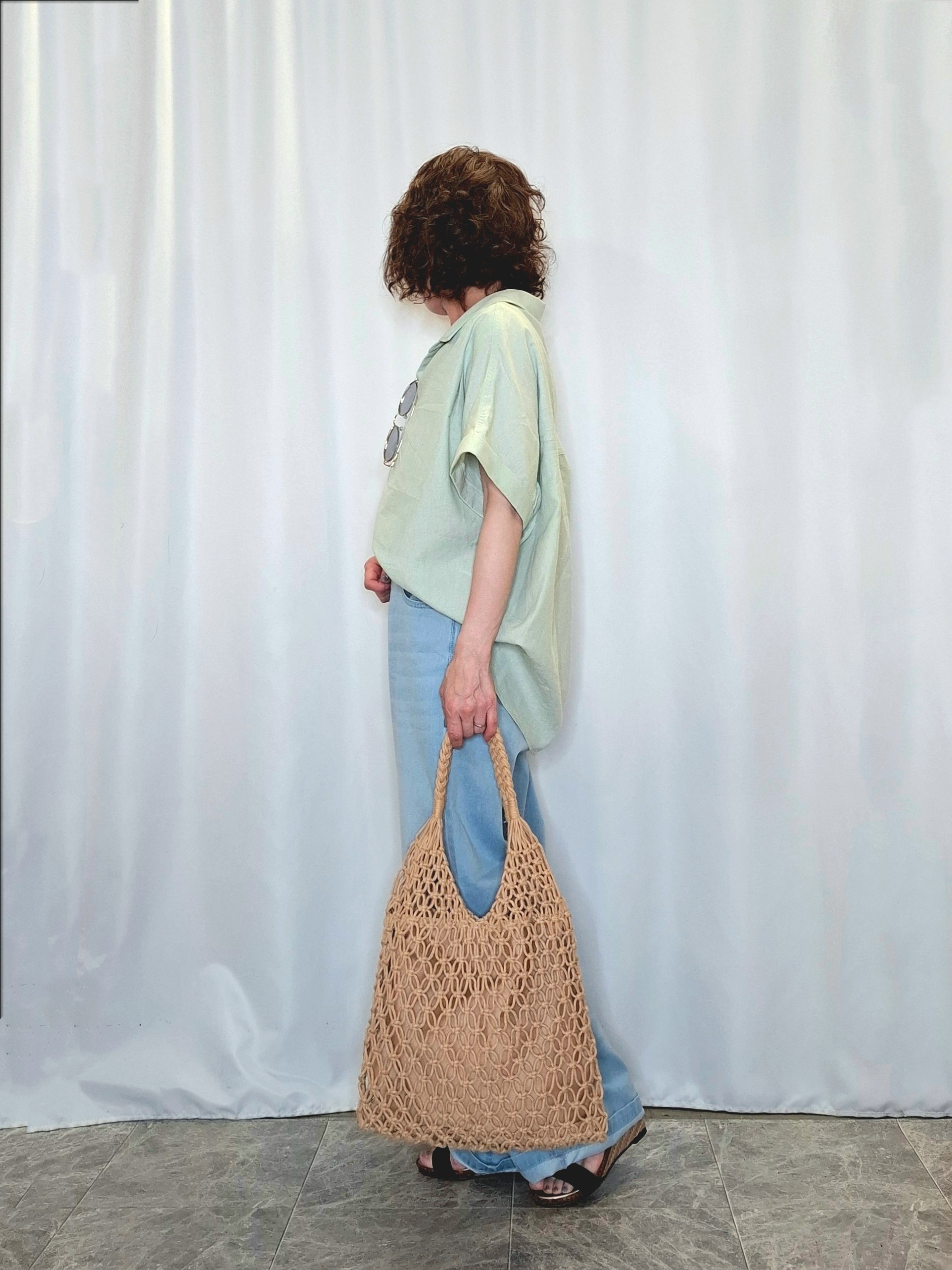 ぬーさんの「SHOO･LA･RUE｜【UV/吸水速乾/抗菌防臭】インせず着られる フレンチリネンスキッパーシャツ」を使ったコーディネート
