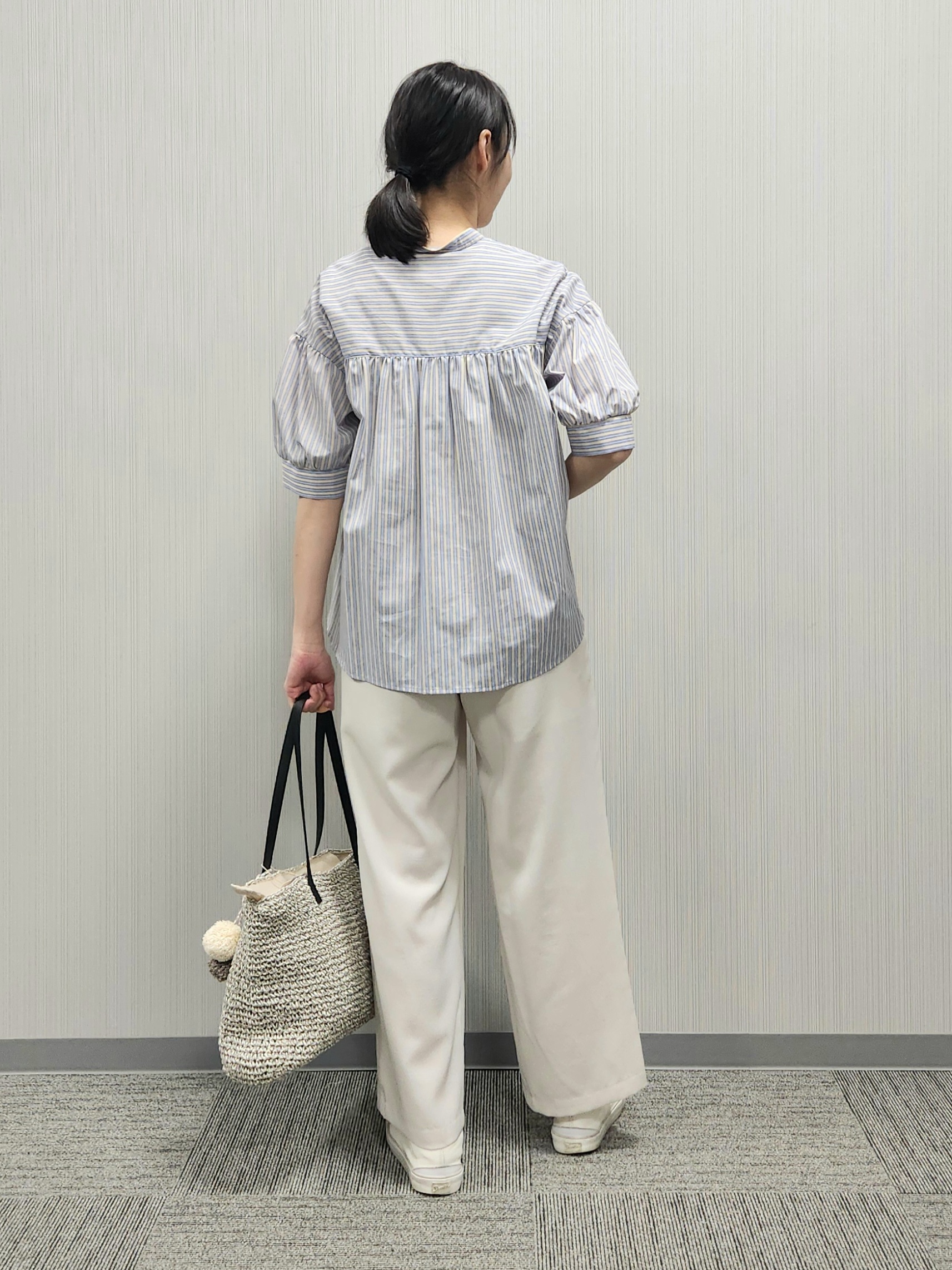 naraさんの「Dessin｜【洗える】ストライプスキッパーシャツ」を使ったコーディネート