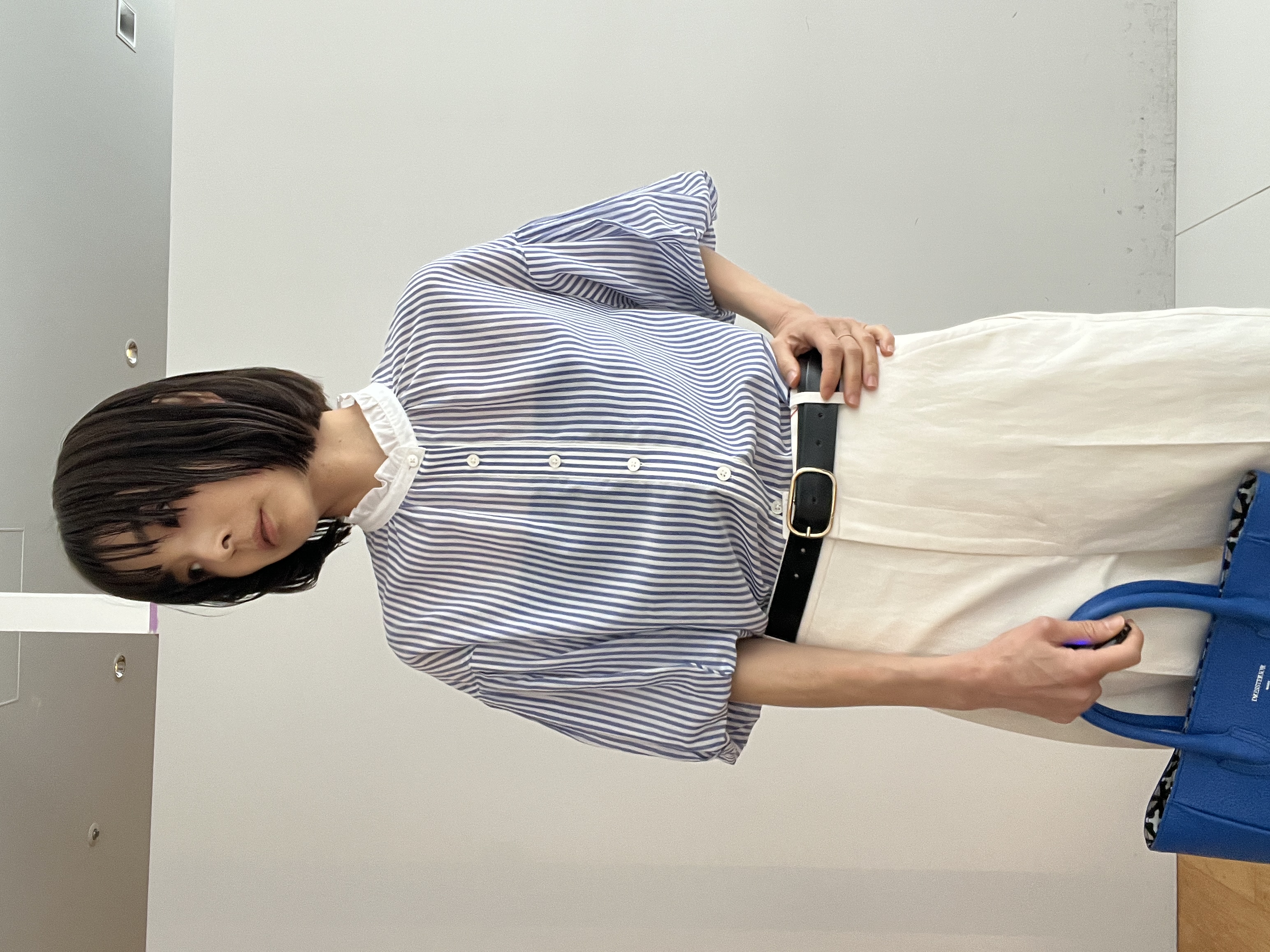 misaさんの「DRESSTERIOR｜◆【otonaMUSE5月号掲載/ウォッシャブル】ロンドンストライプクレリックブラウス」を使ったコーディネート