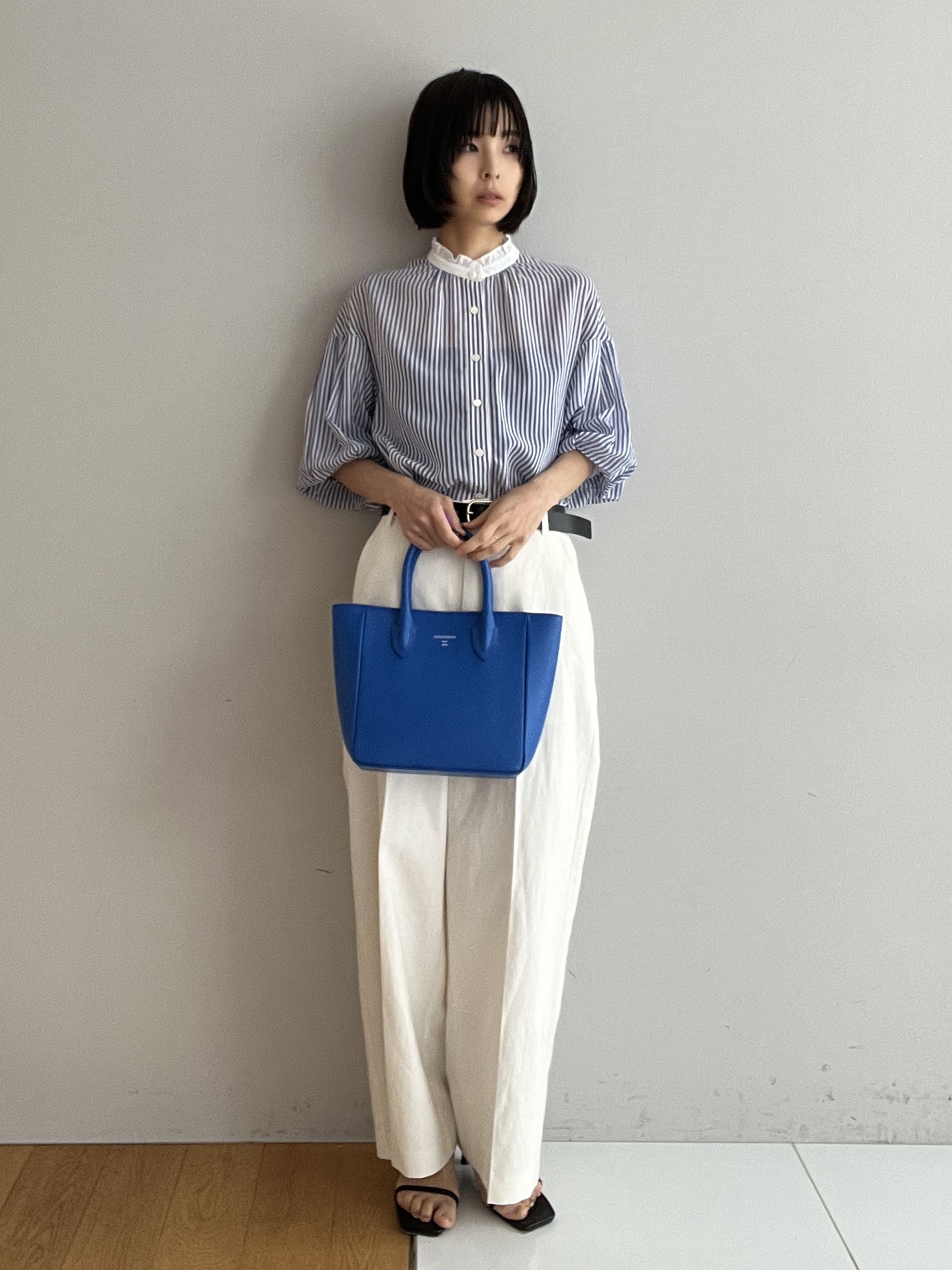 misaさんの「DRESSTERIOR｜◆【otonaMUSE5月号掲載/ウォッシャブル】ロンドンストライプクレリックブラウス」を使ったコーディネート