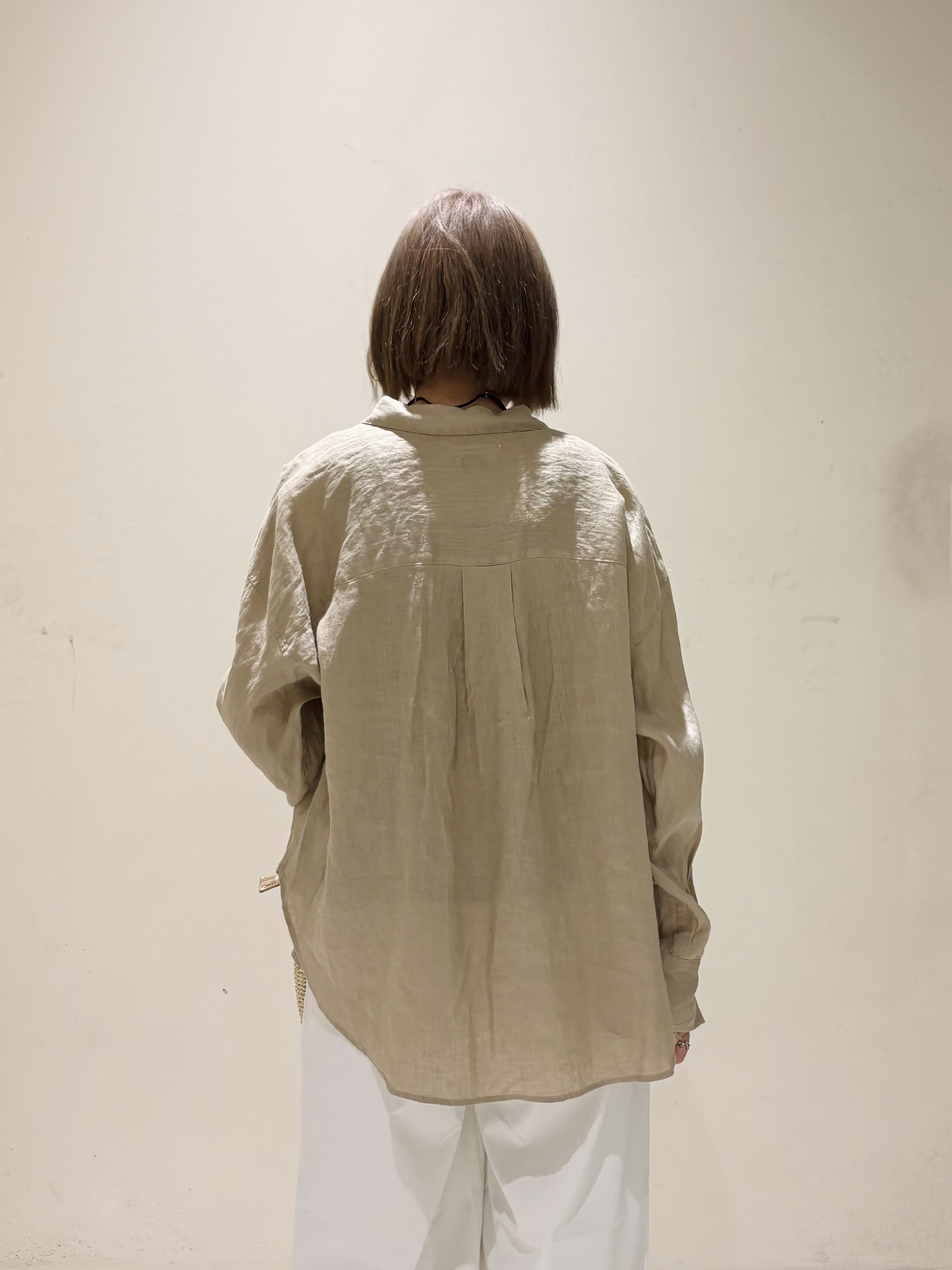 みきちぃさんの「OPAQUE.CLIP｜フレンチリネンシャツ／カシュクール【洗濯機OK】《5col》」を使ったコーディネート
