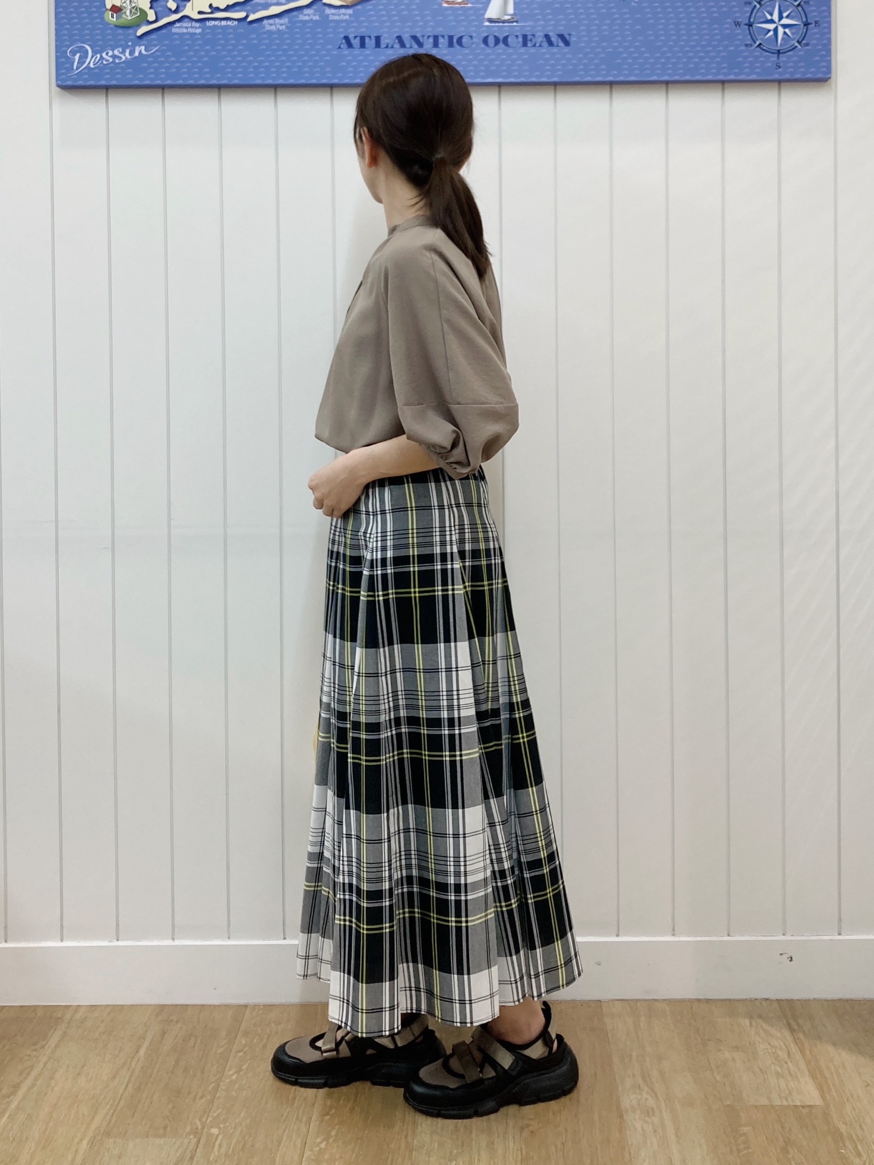 yoshiさんの「Dessin｜【洗える】スキッパーライトブラウス」を使ったコーディネート