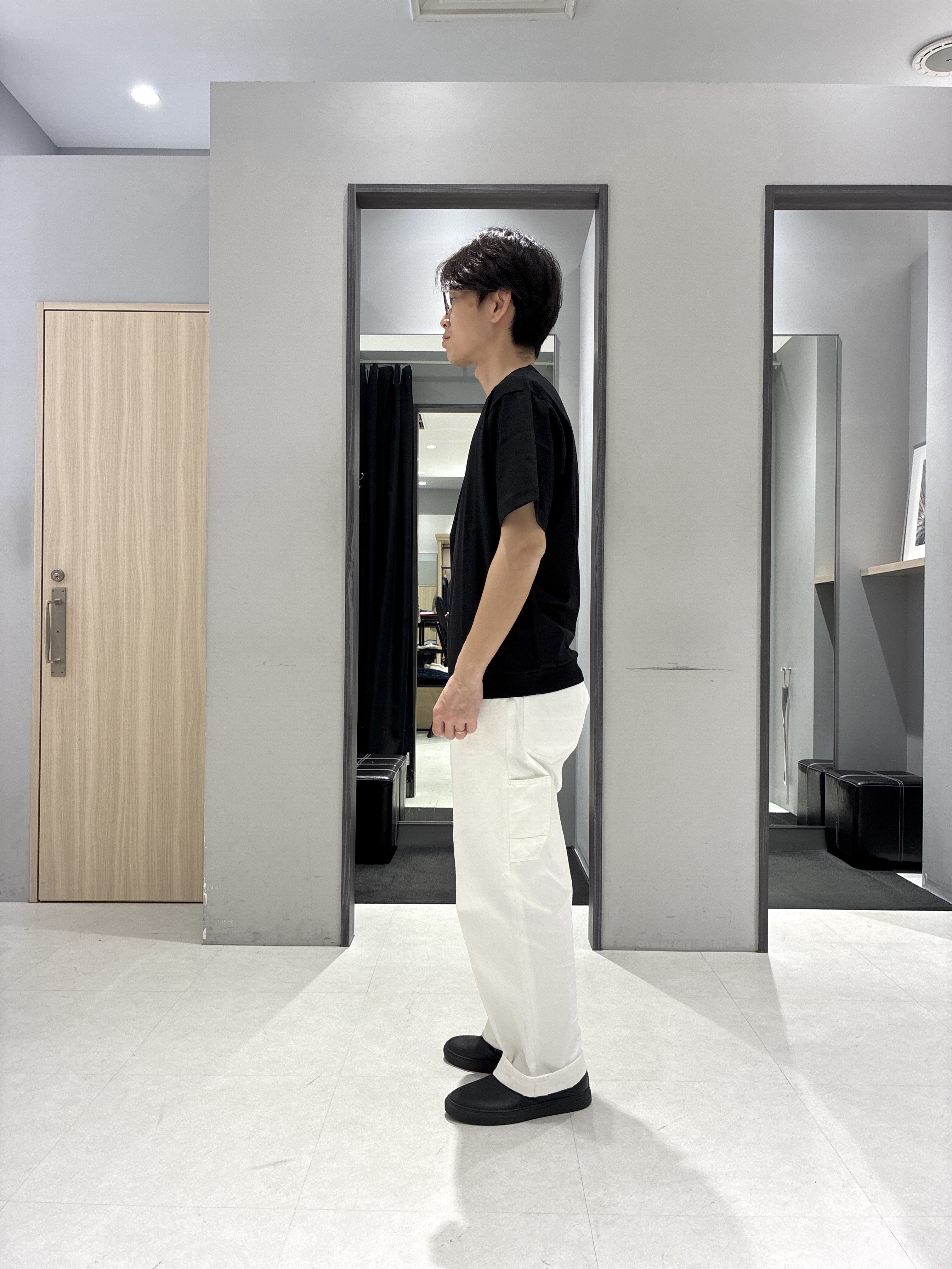 わいずみさんの「TAKEO KIKUCHI｜播州織り 千鳥 半袖シャツ」を使ったコーディネート