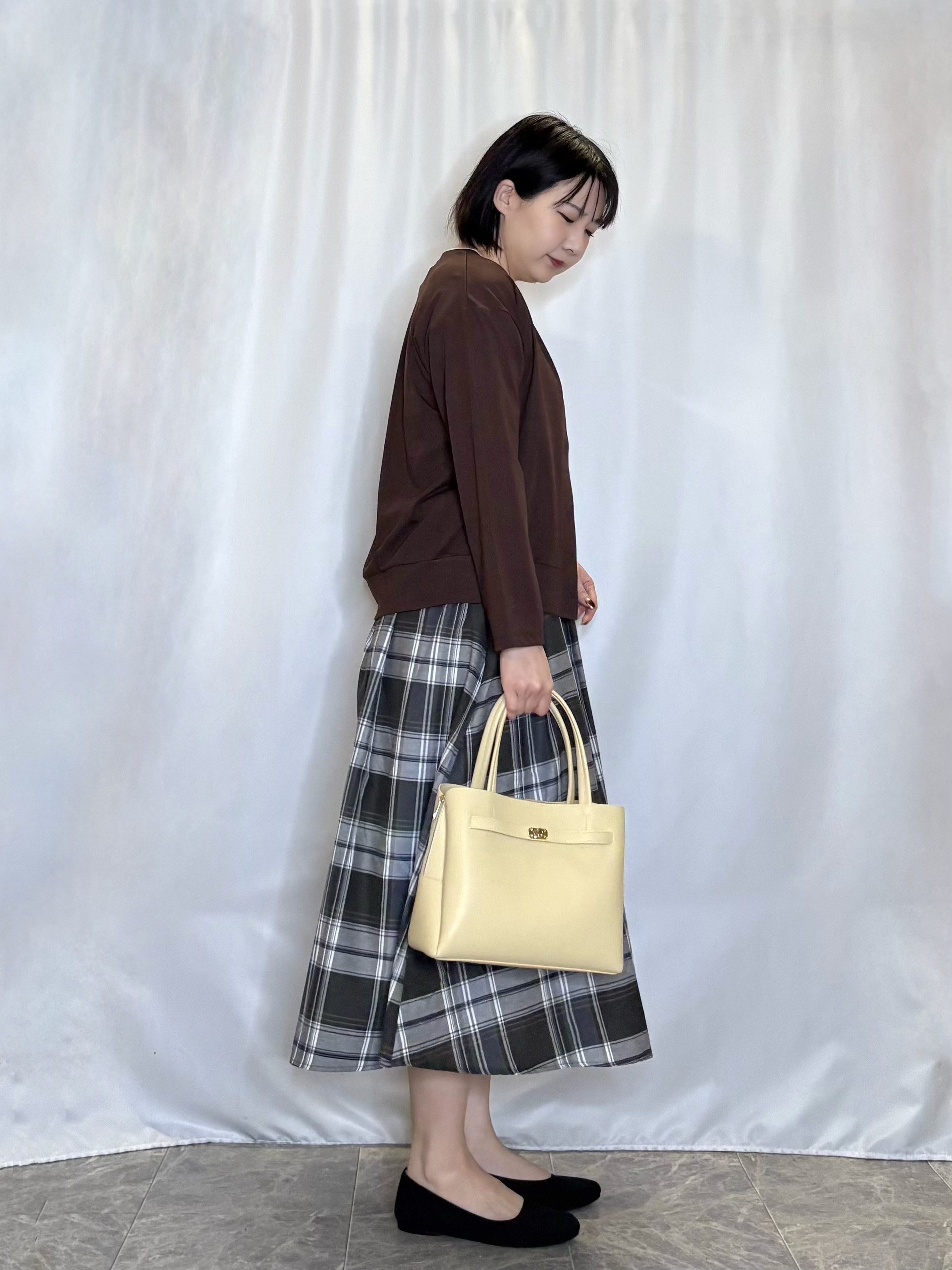 ネリさんの「SHOO･LA･RUE｜【UV/S-LL】着ごこちなめらか カノコ編みカーディガン」を使ったコーディネート