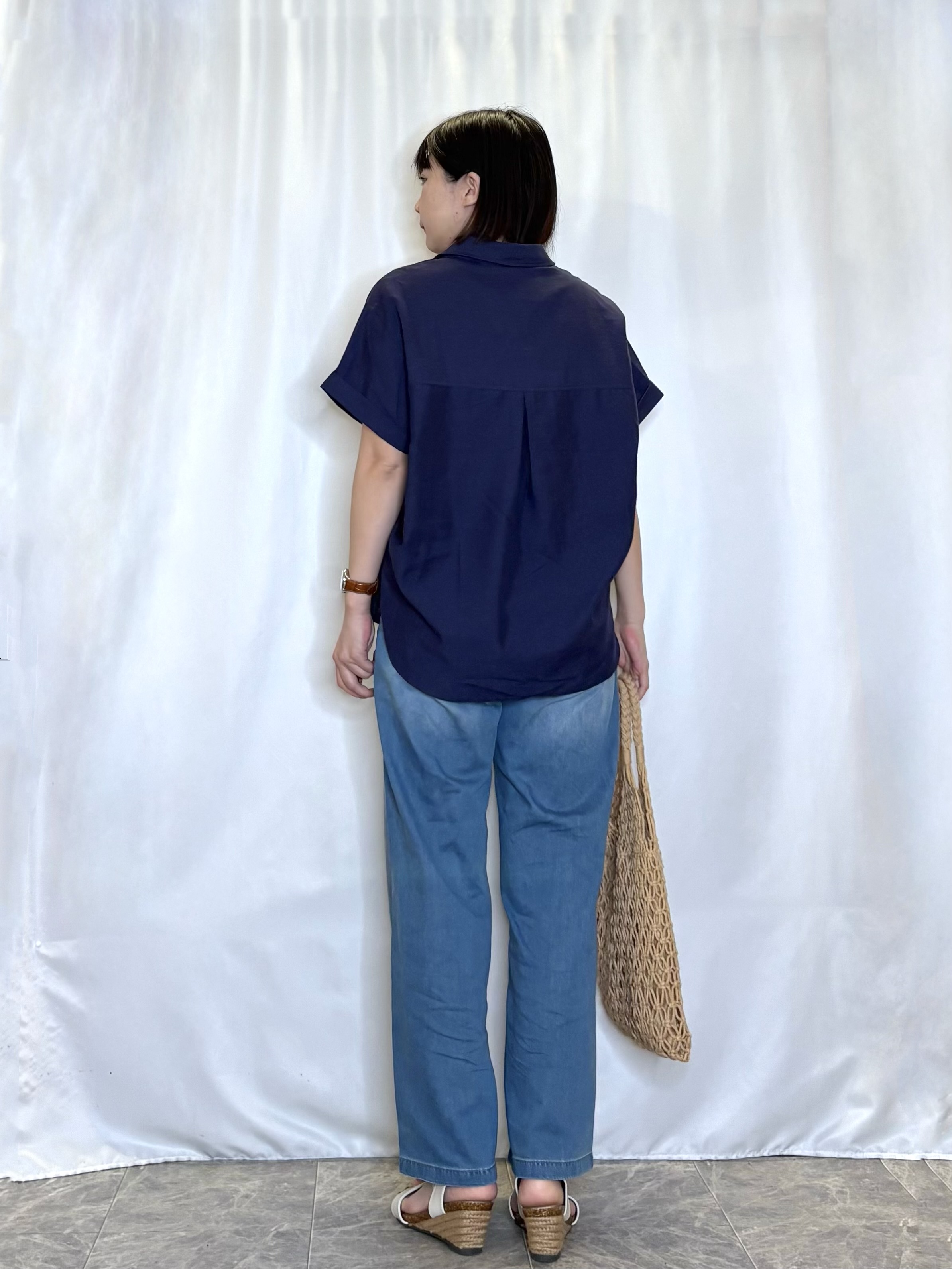 ネリさんの「SHOO･LA･RUE｜【UV/吸水速乾/抗菌防臭】インせず着られる フレンチリネンスキッパーシャツ」を使ったコーディネート