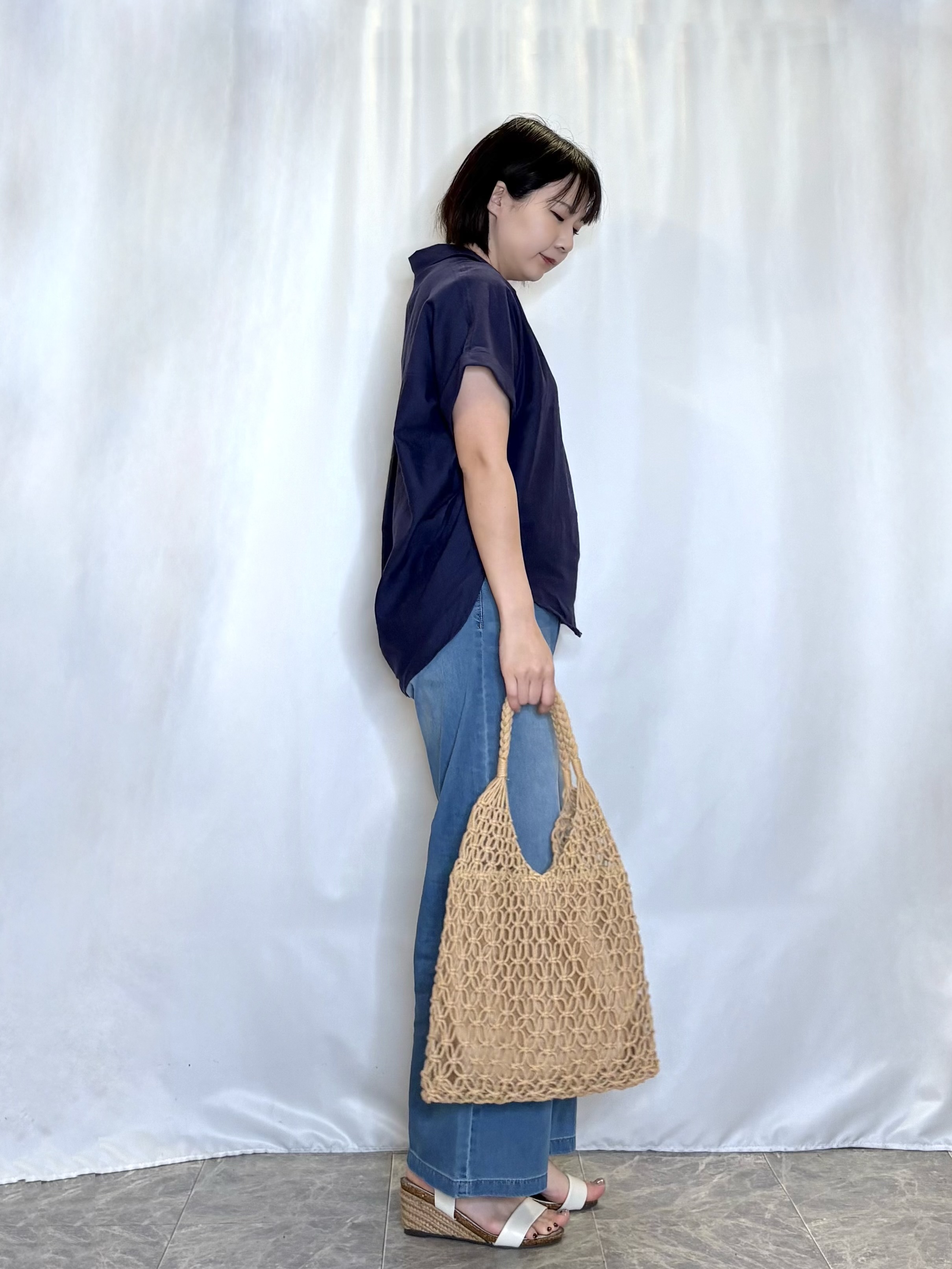 ネリさんの「SHOO･LA･RUE｜【UV/吸水速乾/抗菌防臭】インせず着られる フレンチリネンスキッパーシャツ」を使ったコーディネート