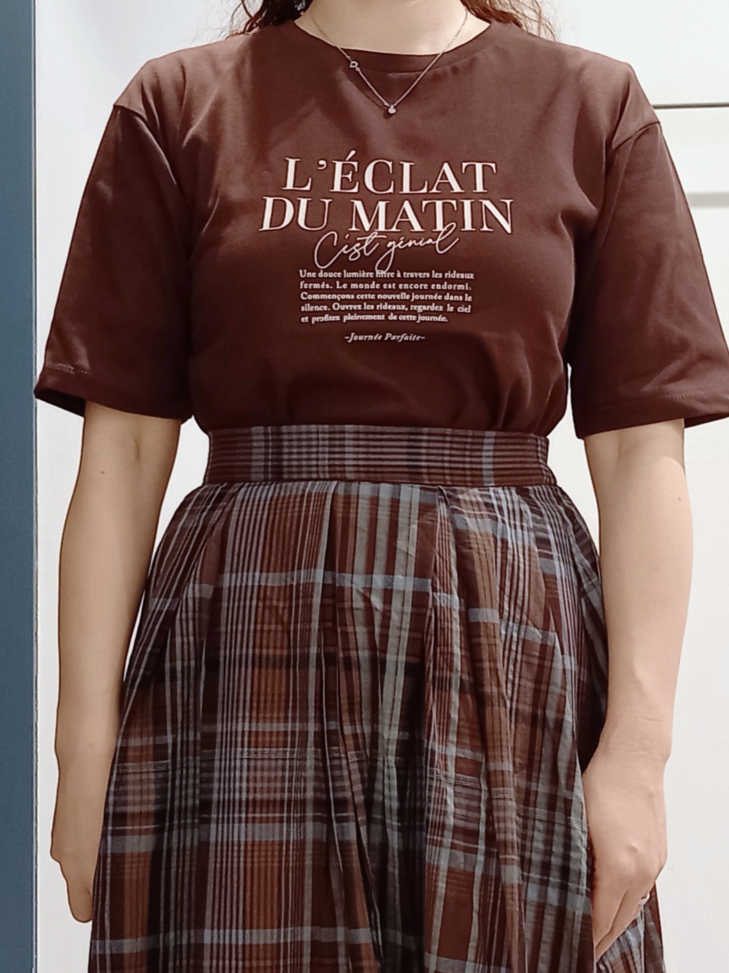 miiさんの「grove｜【UVカット/接触冷感】プリントアソート5分袖Tシャツ」を使ったコーディネート
