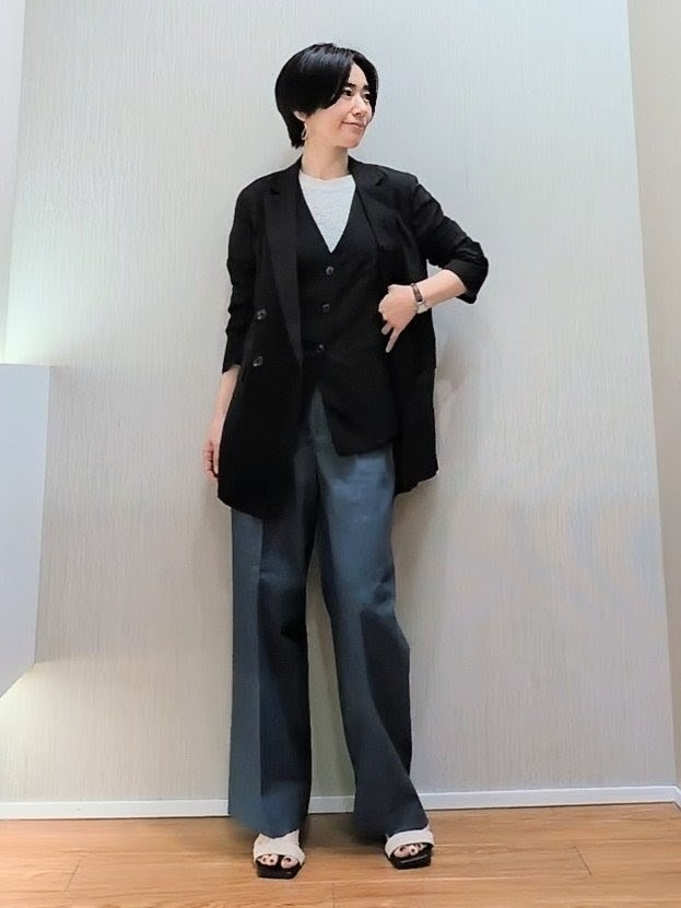 ミズタさんの「UNTITLED｜◆【セットアップ可/接触冷感/通気性】ドライシアーダブルジャケット」を使ったコーディネート