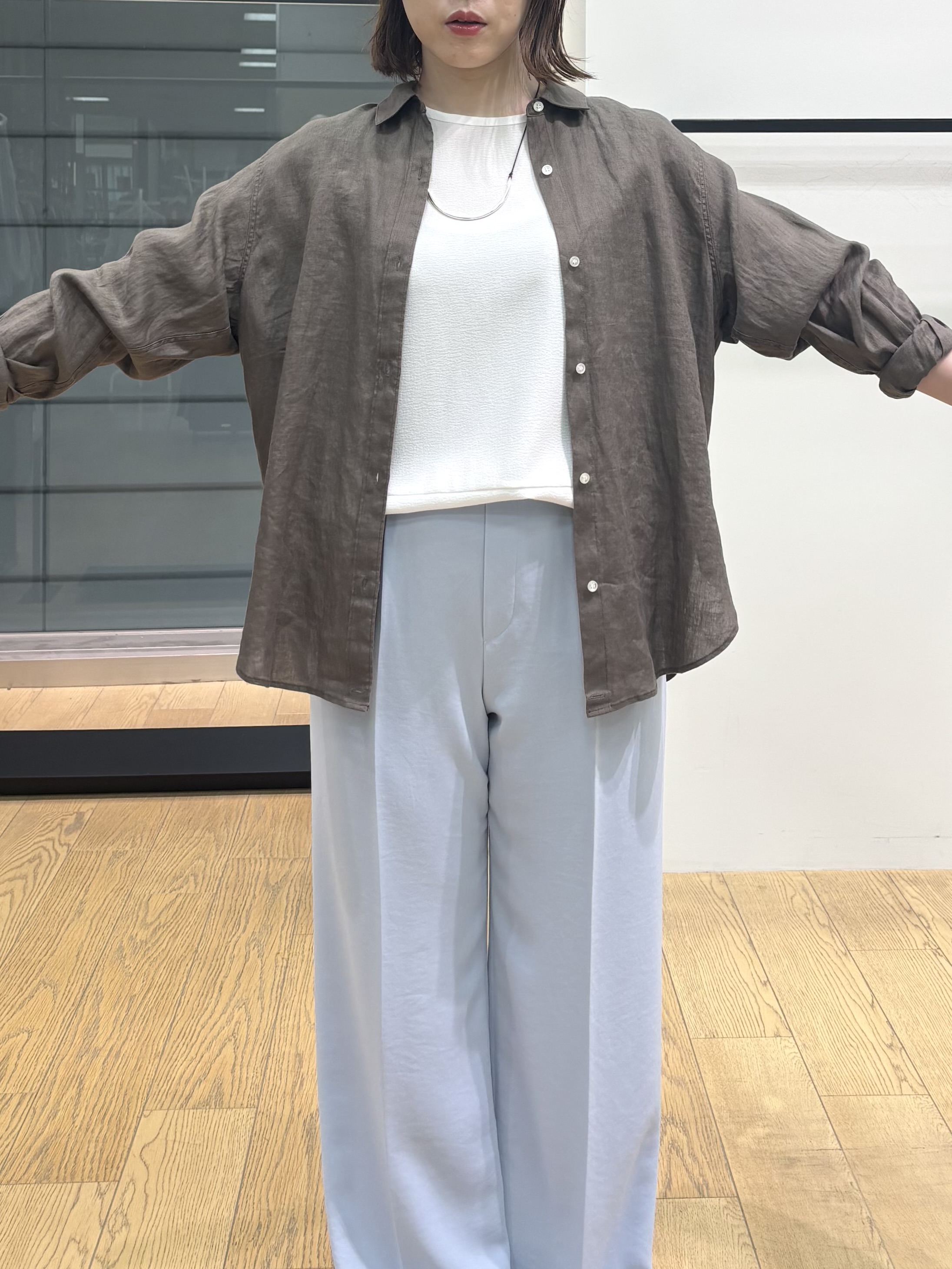 asamiさんの「INDIVI｜【洗える／2WAY／裾ドロスト付き】 ドルマンスリーブチュニックトップス」を使ったコーディネート