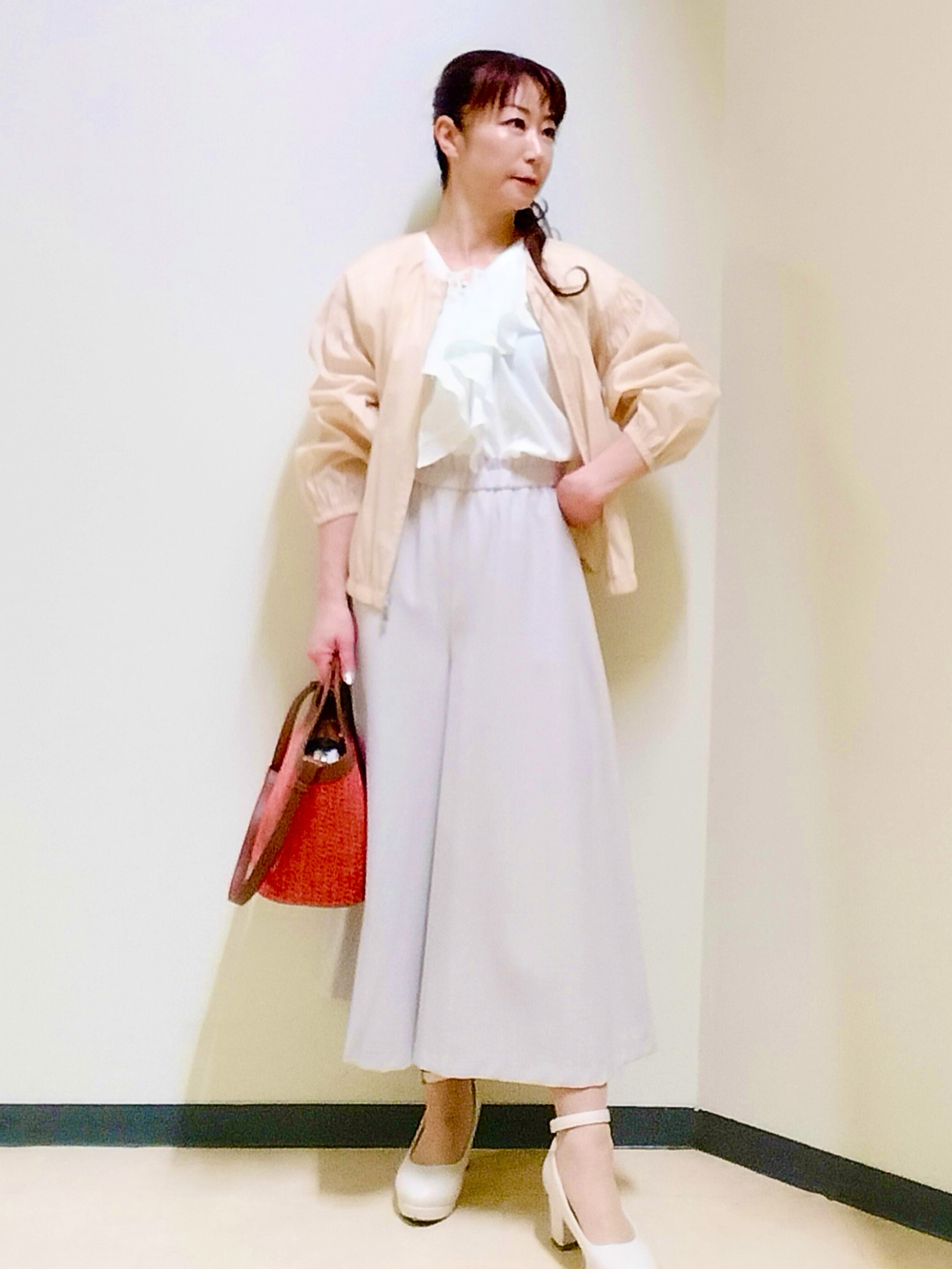 花さんの「Reflect｜【マシンウォッシャブル】フリルブラウス」を使ったコーディネート