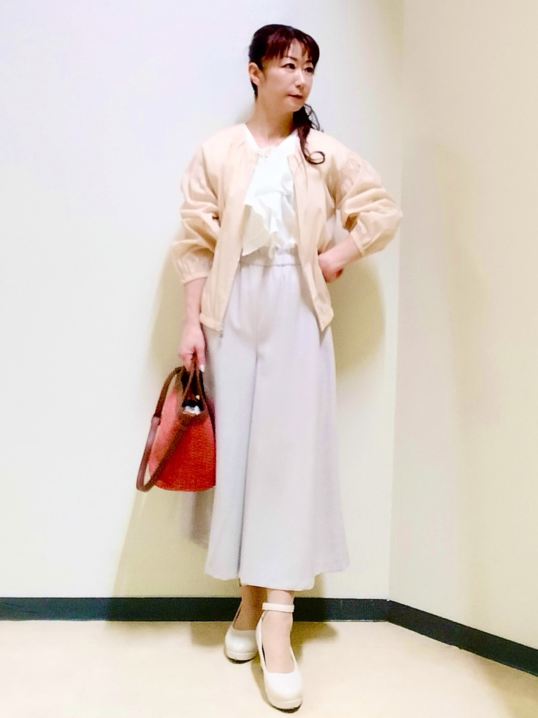 花さんの「Reflect｜【マシンウォッシャブル】フリルブラウス」を使ったコーディネート