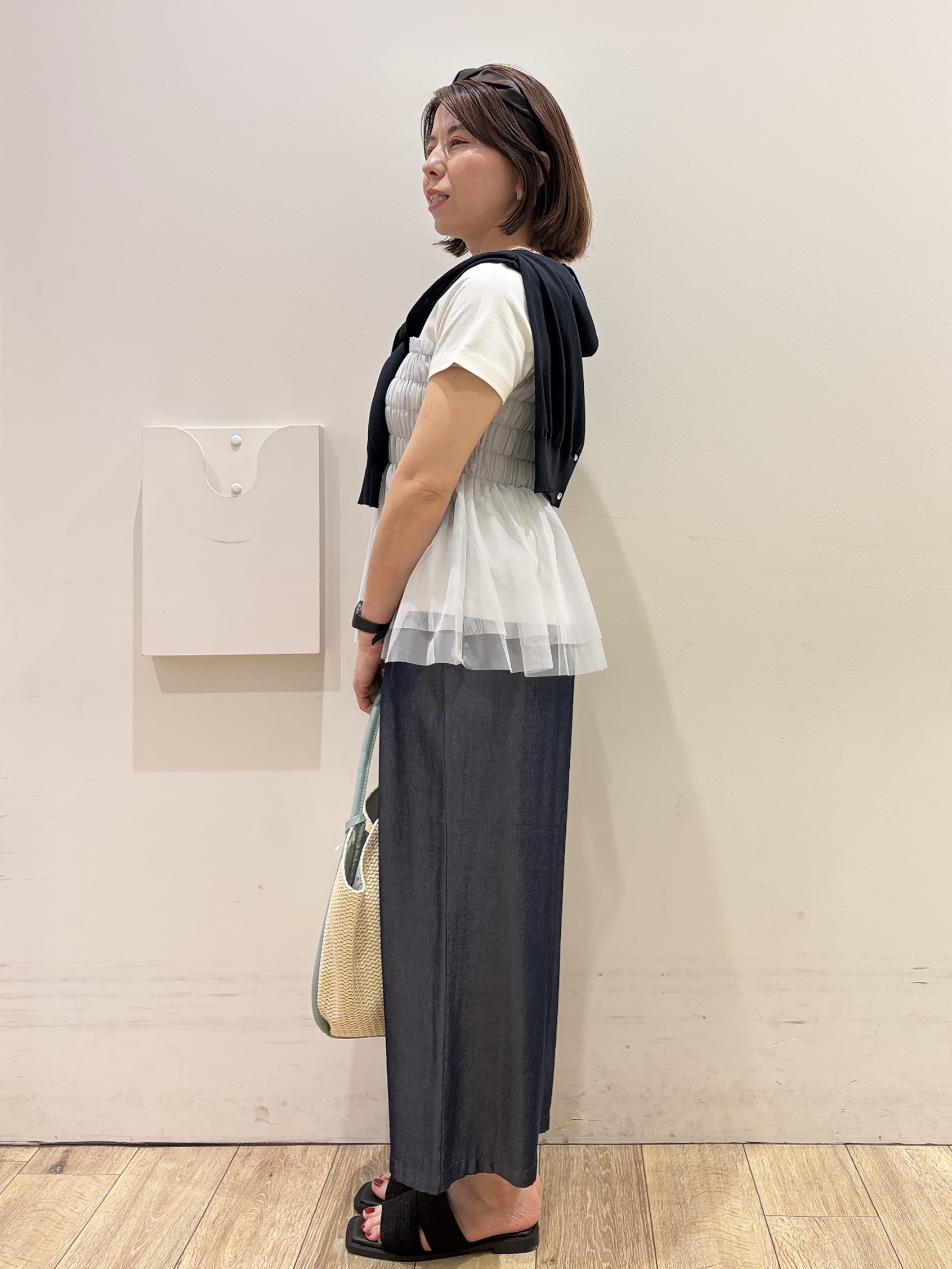 YUKOさんの「index｜サテンねじりデザインカチューシャ」を使ったコーディネート