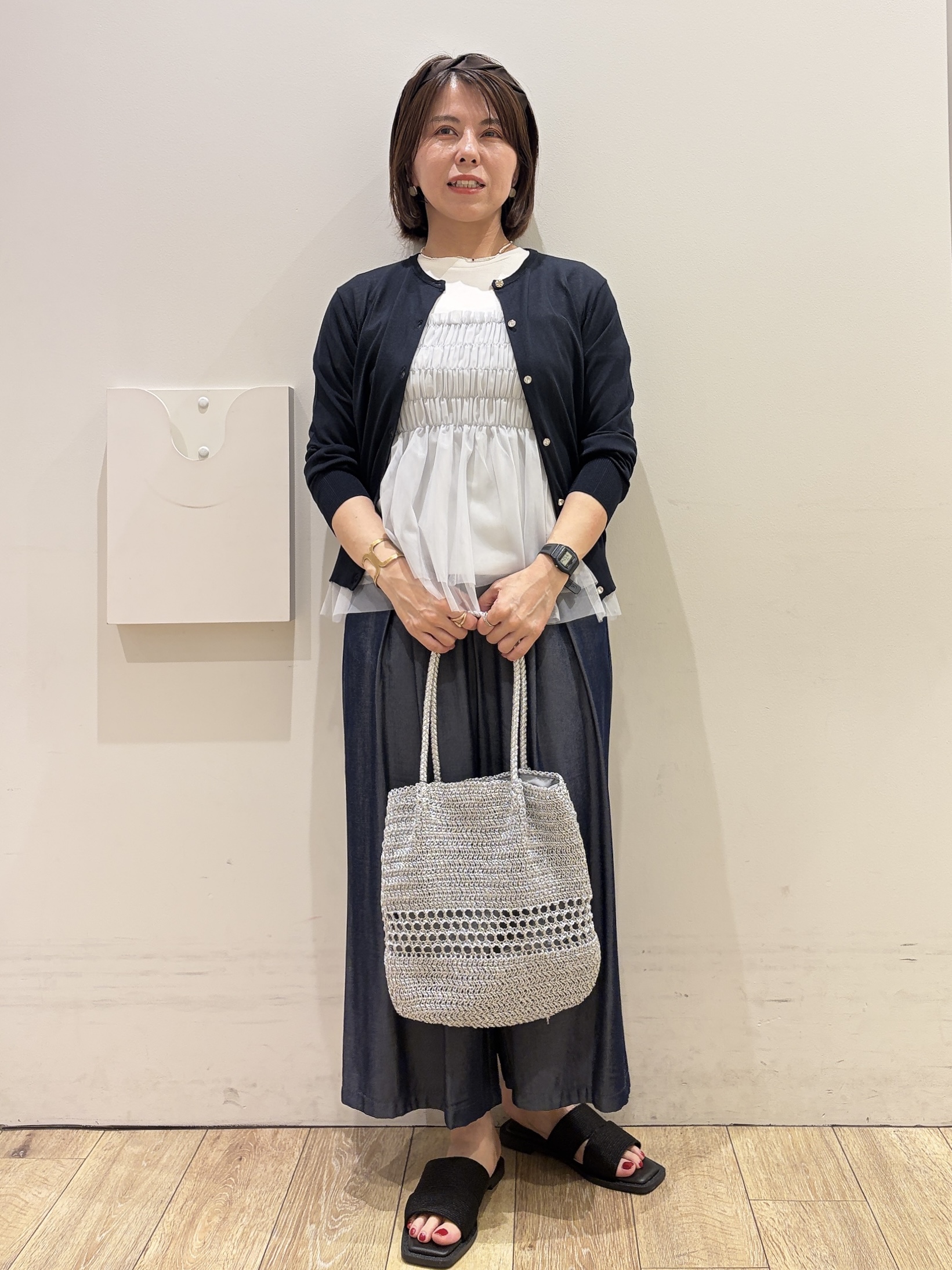 YUKOさんの「index｜サテンねじりデザインカチューシャ」を使ったコーディネート