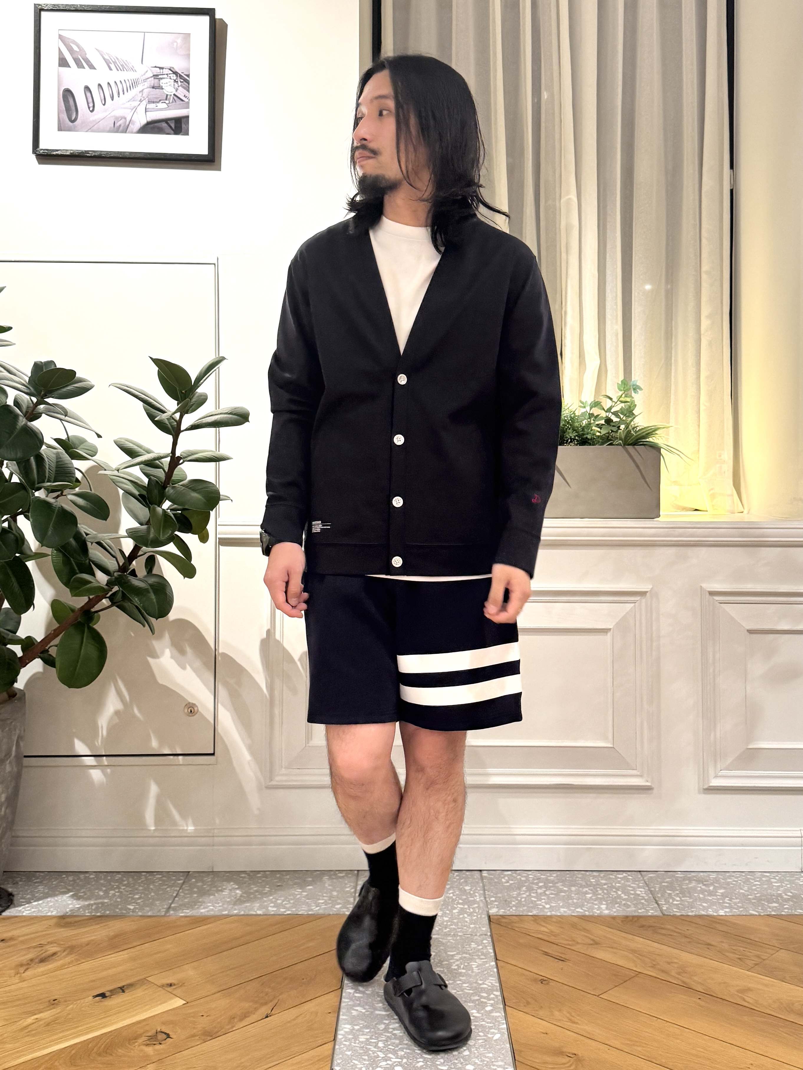 kawarataniさんの「DRESSTERIOR｜【接触冷感／セットアップ可】ドライタッチ ハイカウントカットソー カーディガン」を使ったコーディネート