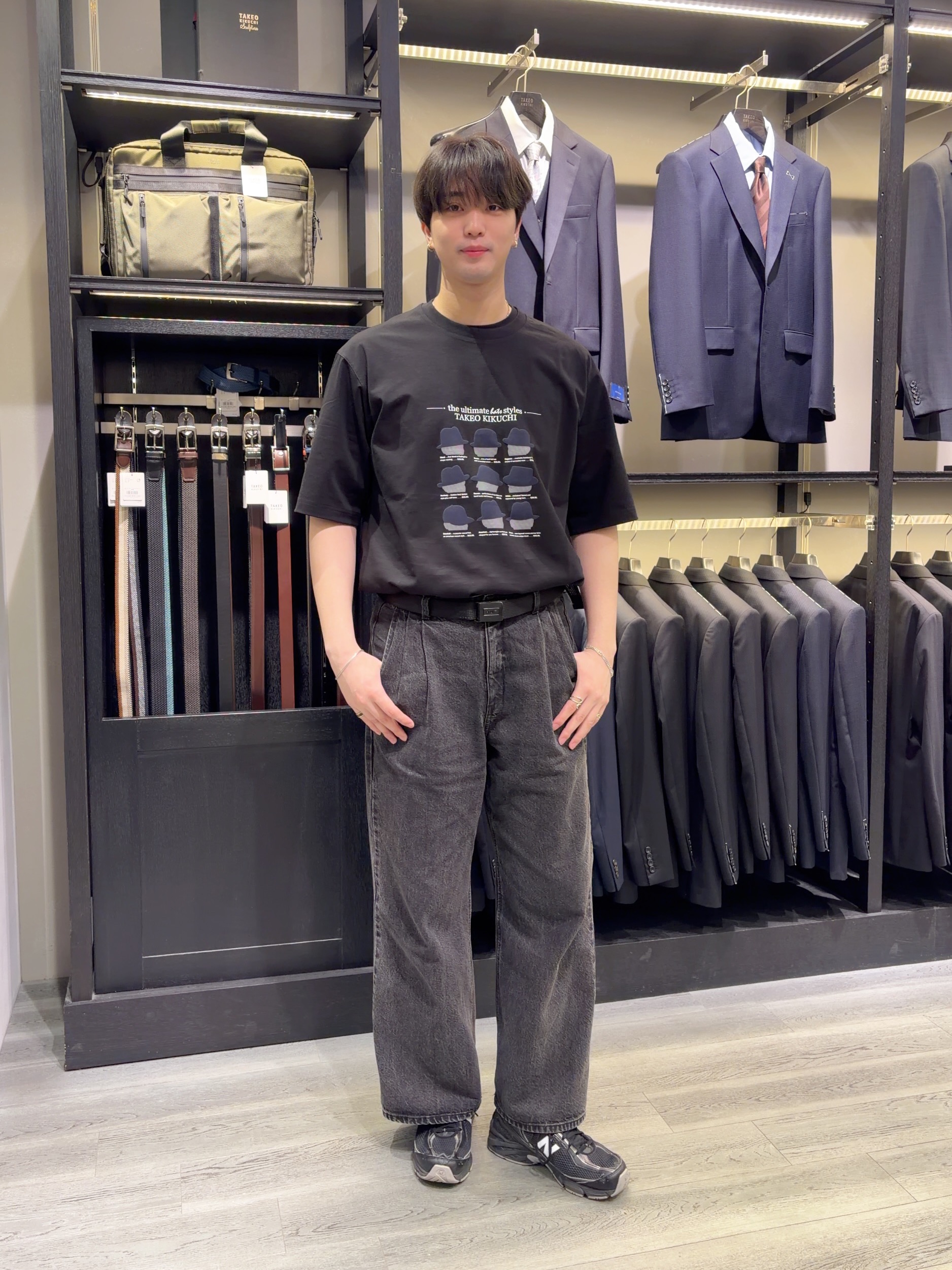 ふみふみさんの「TAKEO KIKUCHI｜【BOWLER HAT LABEL】クールデオドラントジャージ ハットスタイルス 半袖Tシャツ」を使ったコーディネート