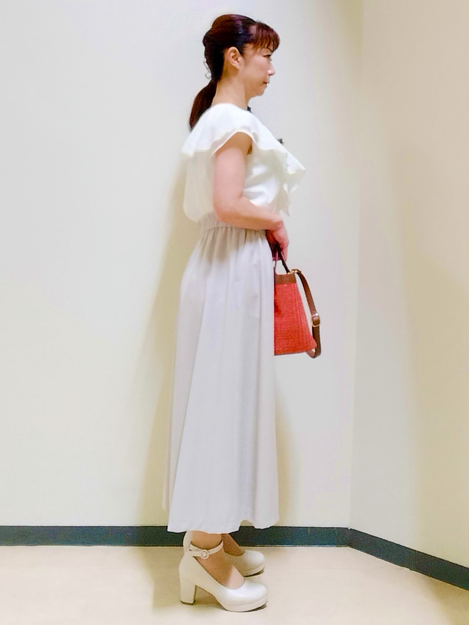 花さんの「Reflect｜【マシンウォッシャブル】フリルブラウス」を使ったコーディネート