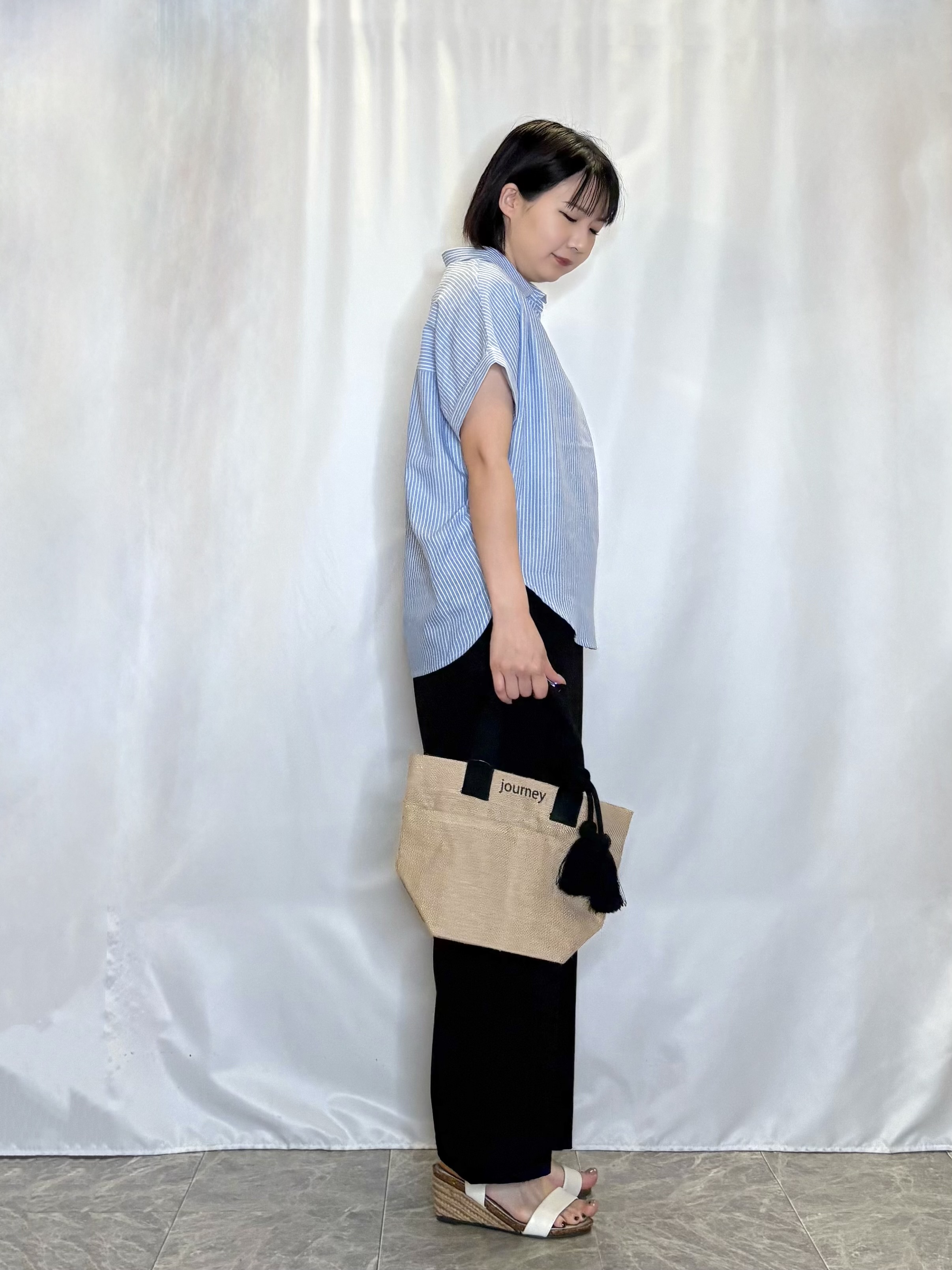 ネリさんの「SHOO･LA･RUE｜【UV/吸水速乾/抗菌防臭】インせず着られる フレンチリネンスキッパーシャツ」を使ったコーディネート