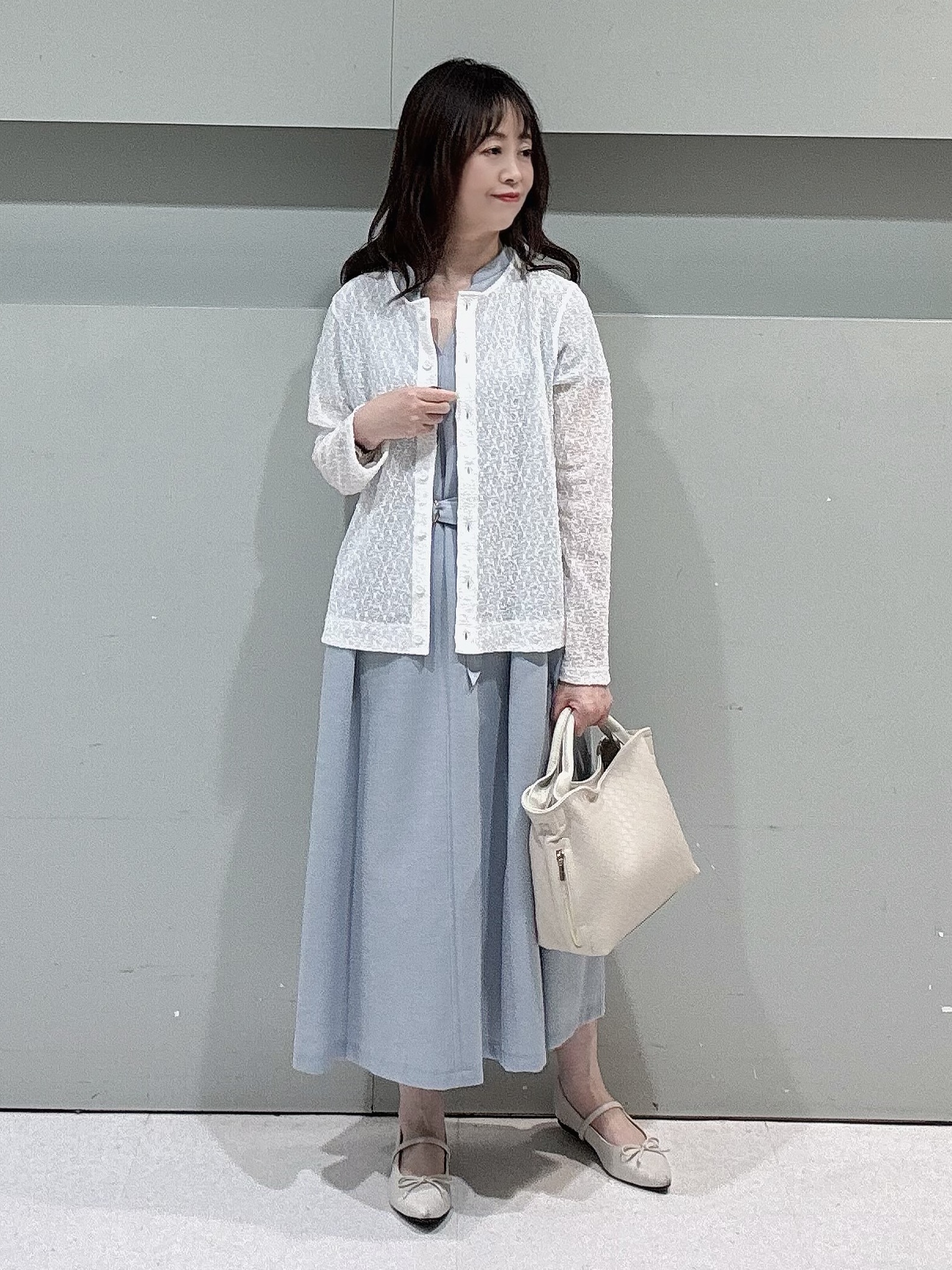 makiさんの「UNTITLED｜◆【シアー】ストレッチレースカーディガン」を使ったコーディネート