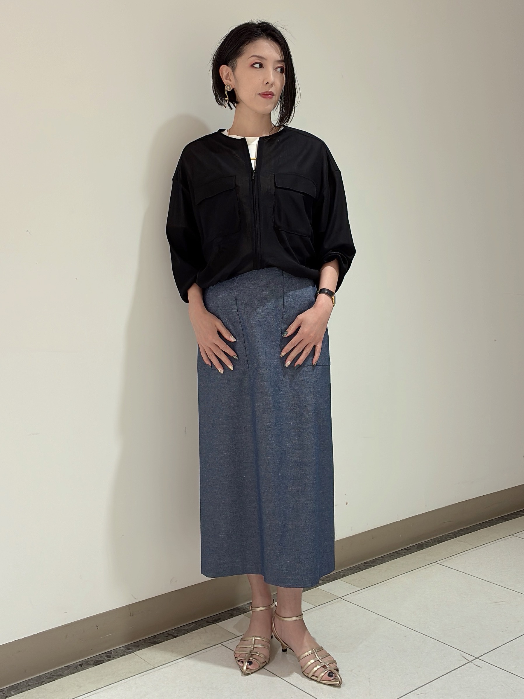 環さんの「UNTITLED｜◆【洗える】シアーブルゾン」を使ったコーディネート