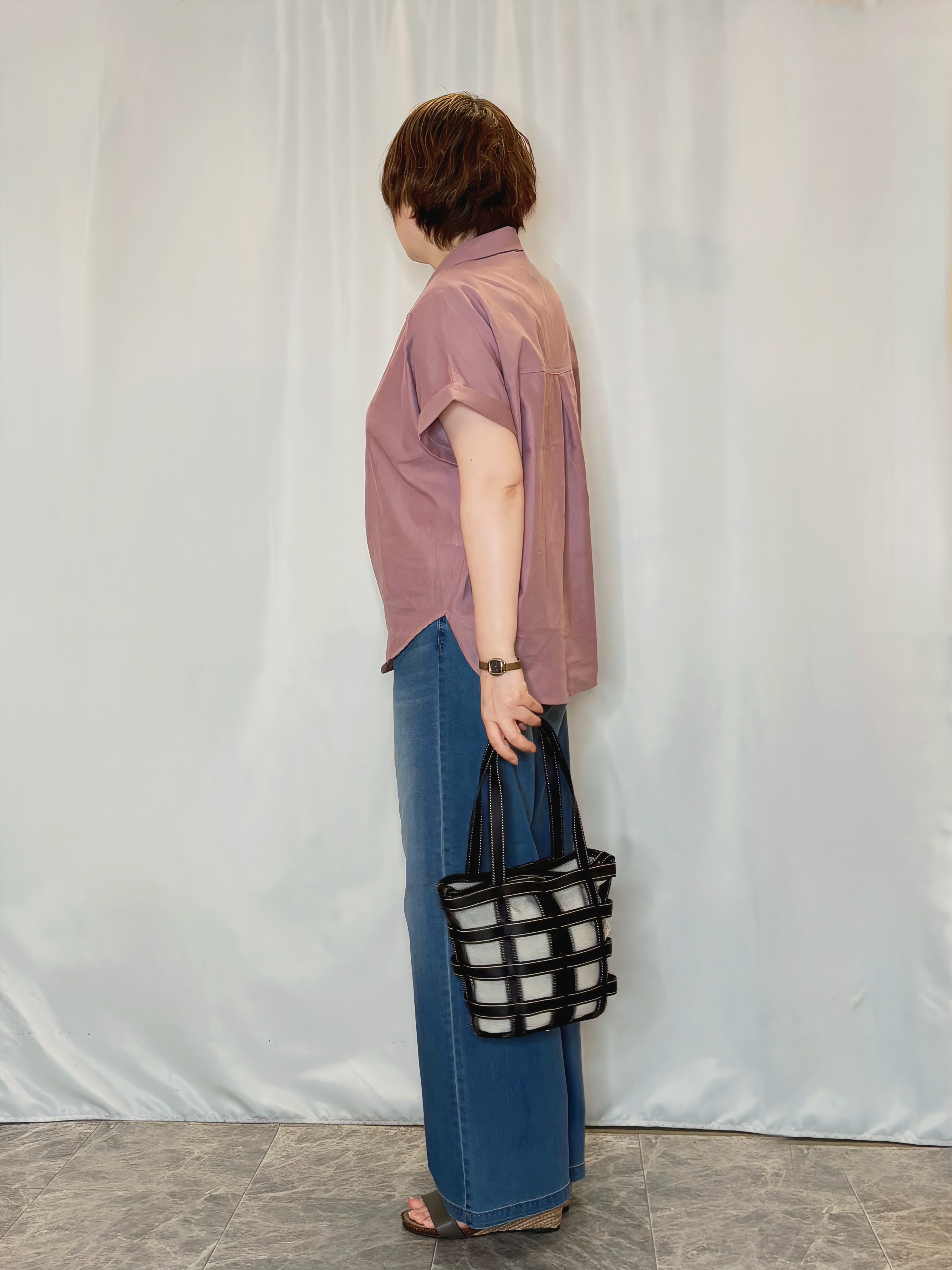 たみさんの「SHOO･LA･RUE｜【UV/吸水速乾/抗菌防臭】インせず着られる フレンチリネンスキッパーシャツ」を使ったコーディネート