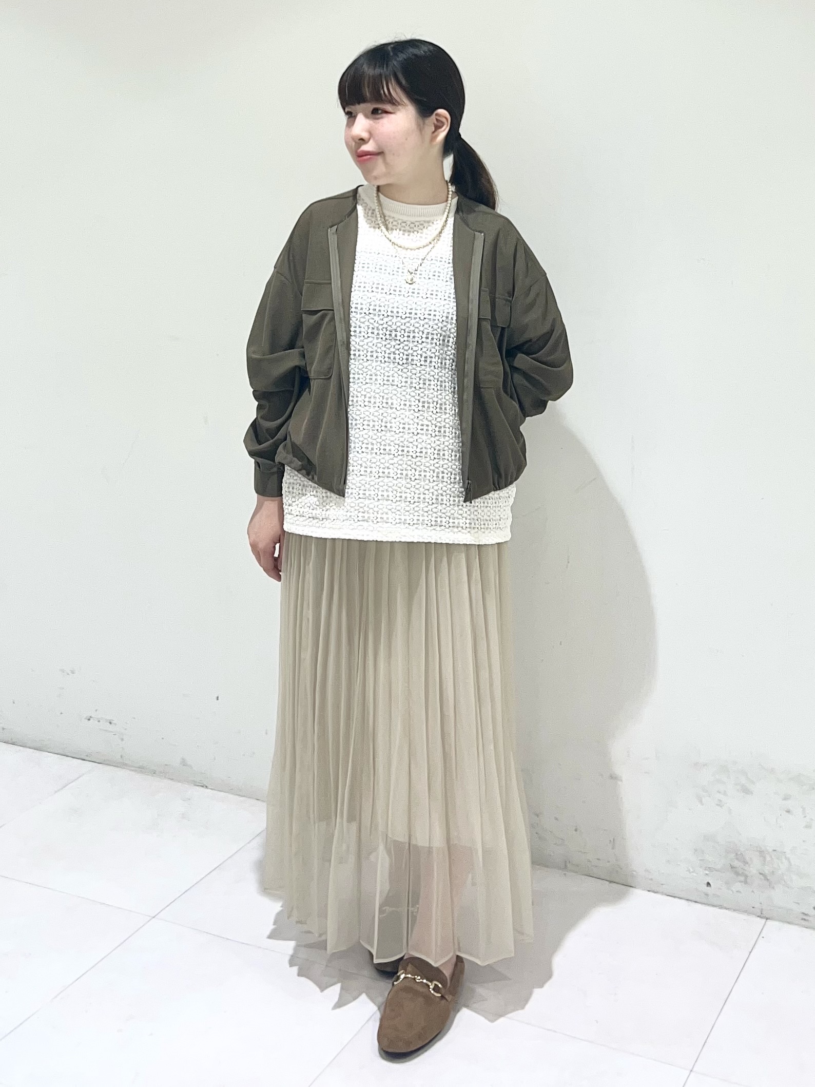 Mitsukiさんの「UNTITLED｜◆【洗える】シアーブルゾン」を使ったコーディネート
