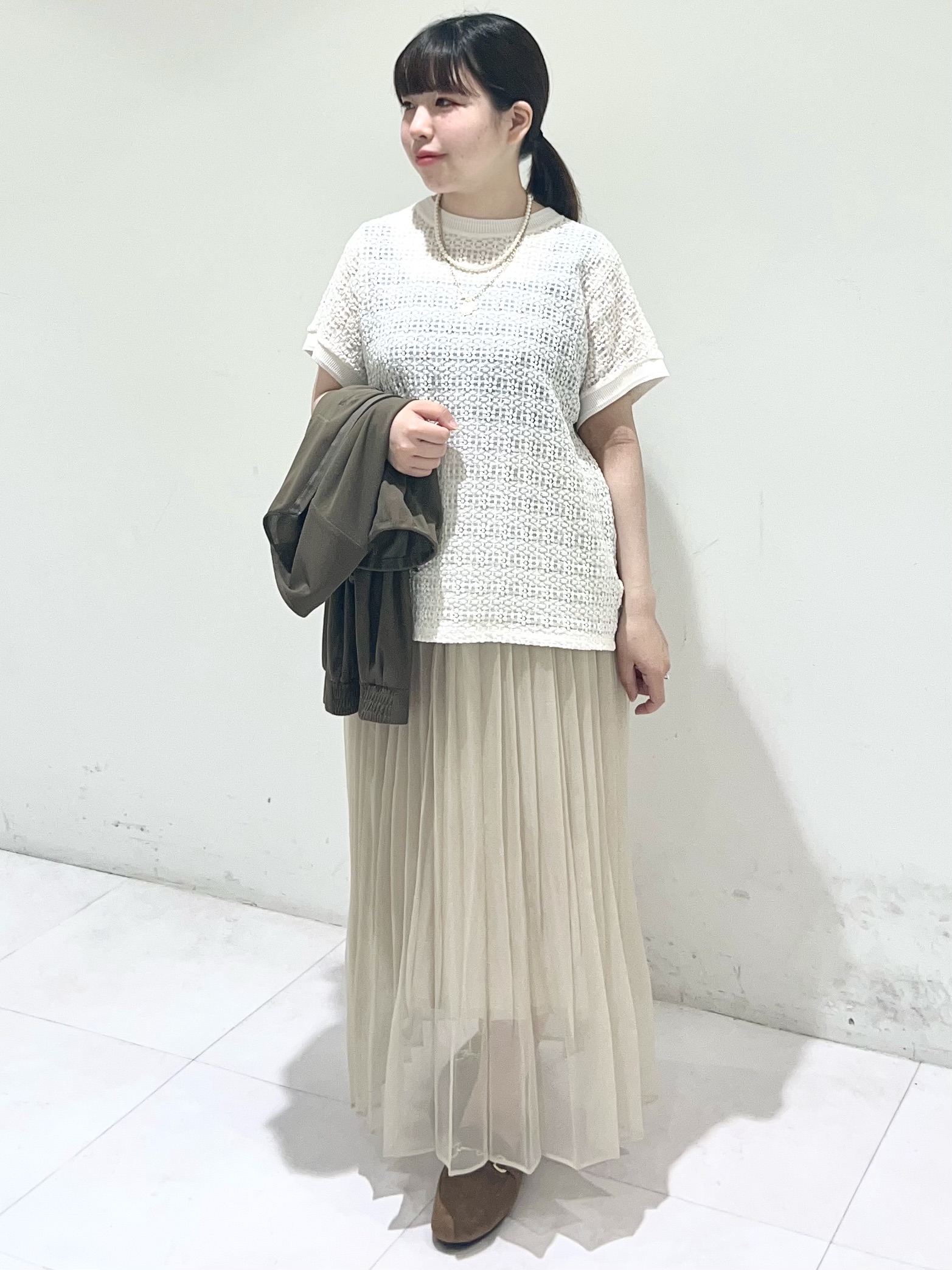 Mitsukiさんの「UNTITLED｜◆【洗える】シアーブルゾン」を使ったコーディネート
