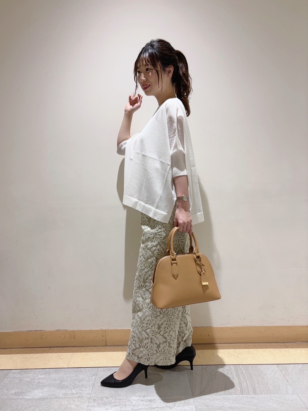 ユナさんの「UNTITLED｜【アンサンブル可/洗える】シアーレーヨンニット」を使ったコーディネート