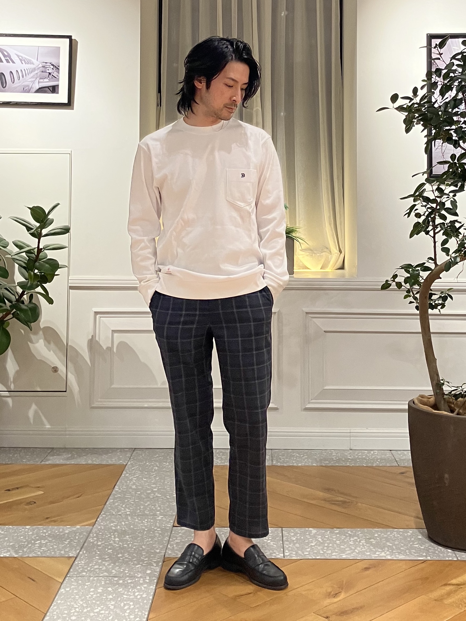 junyaさんの「DRESSTERIOR｜【抗菌防臭／UVカット／しわ防止】クールデオドラント フライスロングTシャツ」を使ったコーディネート