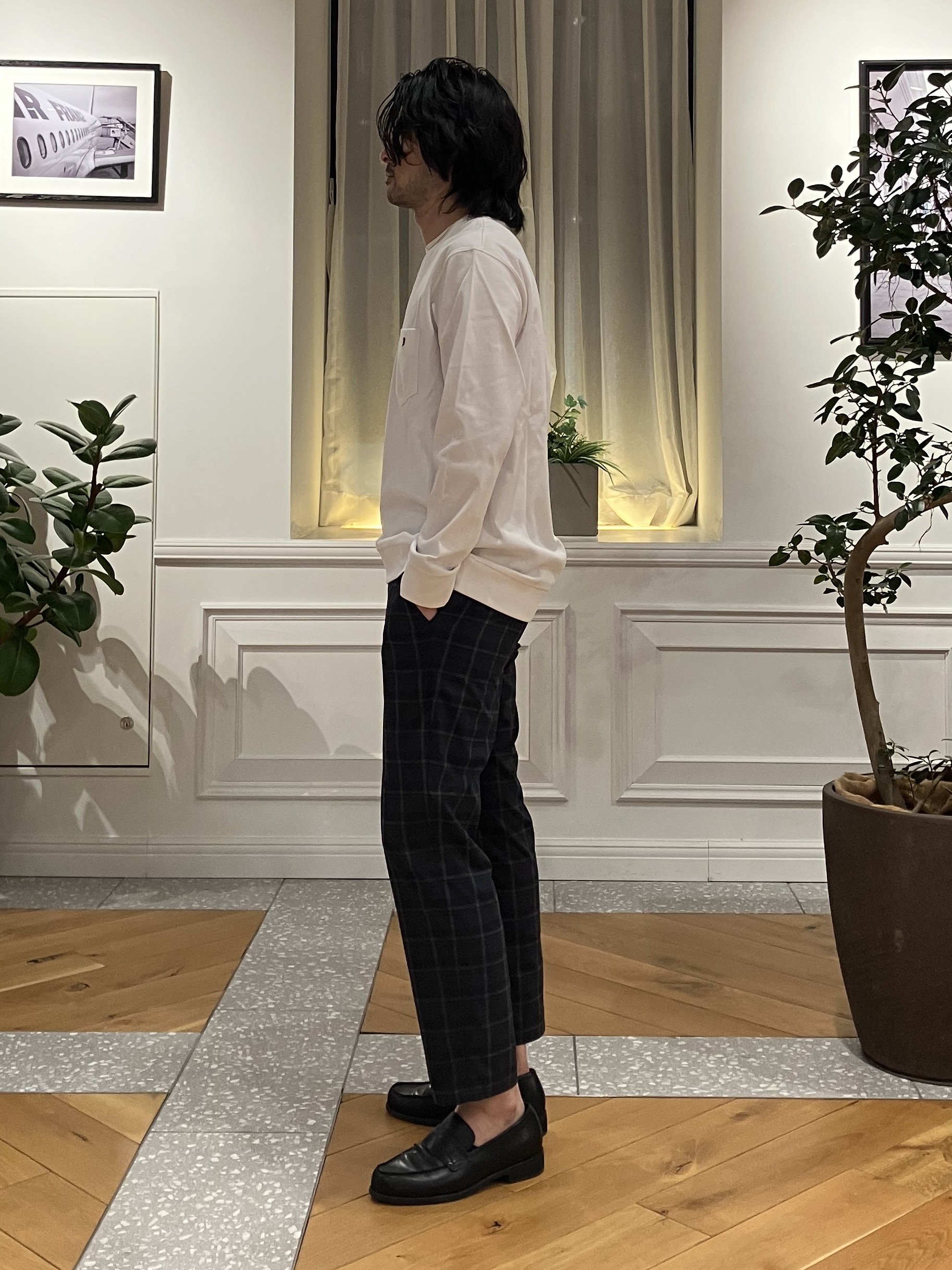 junyaさんの「DRESSTERIOR｜【抗菌防臭／UVカット／しわ防止】クールデオドラント フライスロングTシャツ」を使ったコーディネート