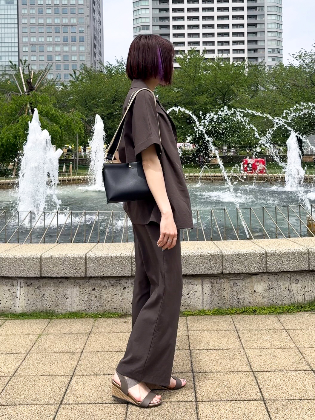 𝐜𝐡𝐢𝐤𝐚さんの「SHOO･LA･RUE｜【高レビュー/洗濯機可/セットアップ可】軽凛(かろりん) 半袖ジャケット」を使ったコーディネート
