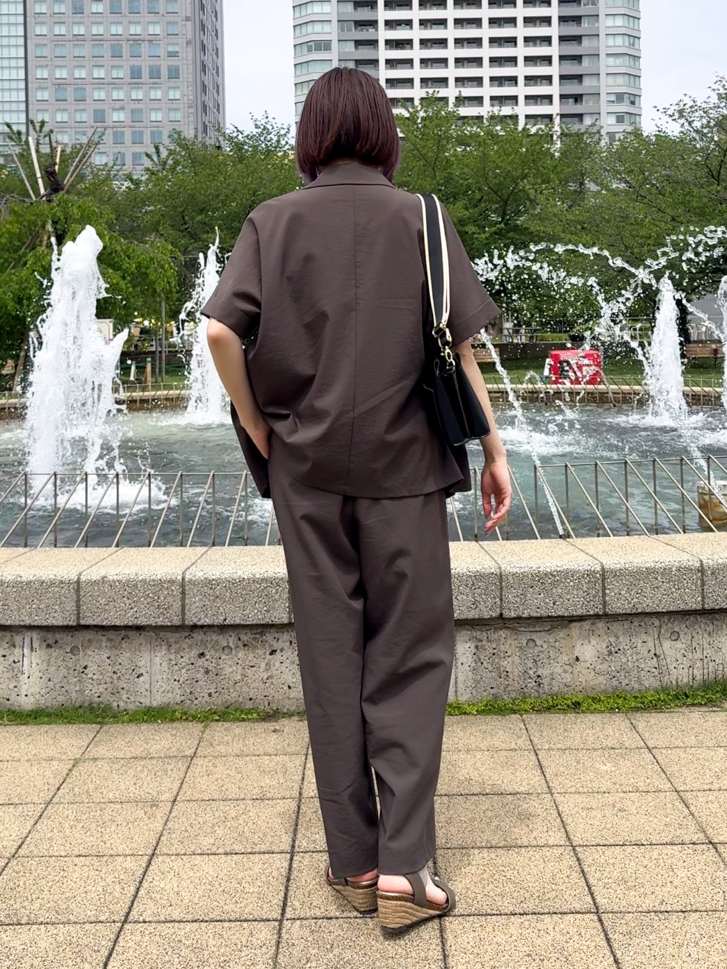𝐜𝐡𝐢𝐤𝐚さんの「SHOO･LA･RUE｜【高レビュー/洗濯機可/セットアップ可】軽凛(かろりん) 半袖ジャケット」を使ったコーディネート