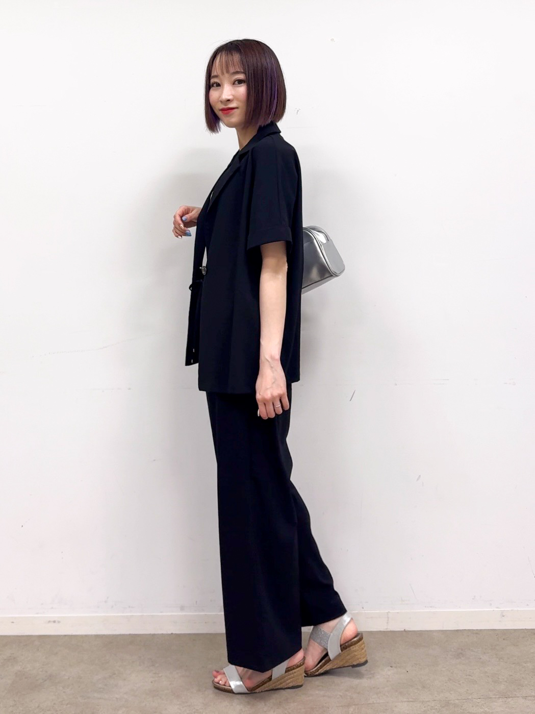 𝐜𝐡𝐢𝐤𝐚さんの「SHOO･LA･RUE｜【高レビュー/洗濯機可/セットアップ可】軽凛(かろりん) 半袖ジャケット」を使ったコーディネート