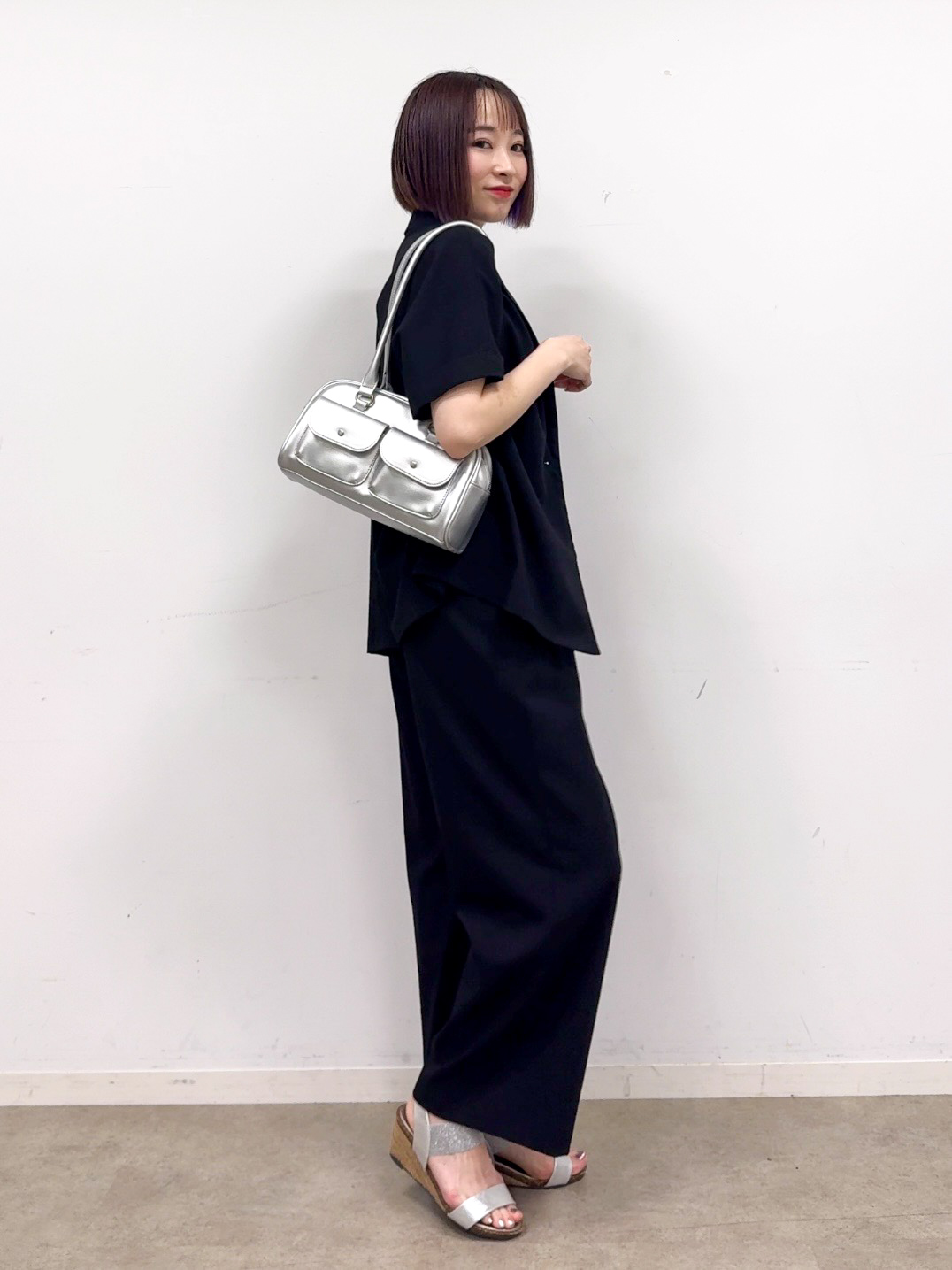 𝐜𝐡𝐢𝐤𝐚さんの「SHOO･LA･RUE｜【高レビュー/洗濯機可/セットアップ可】軽凛(かろりん) 半袖ジャケット」を使ったコーディネート