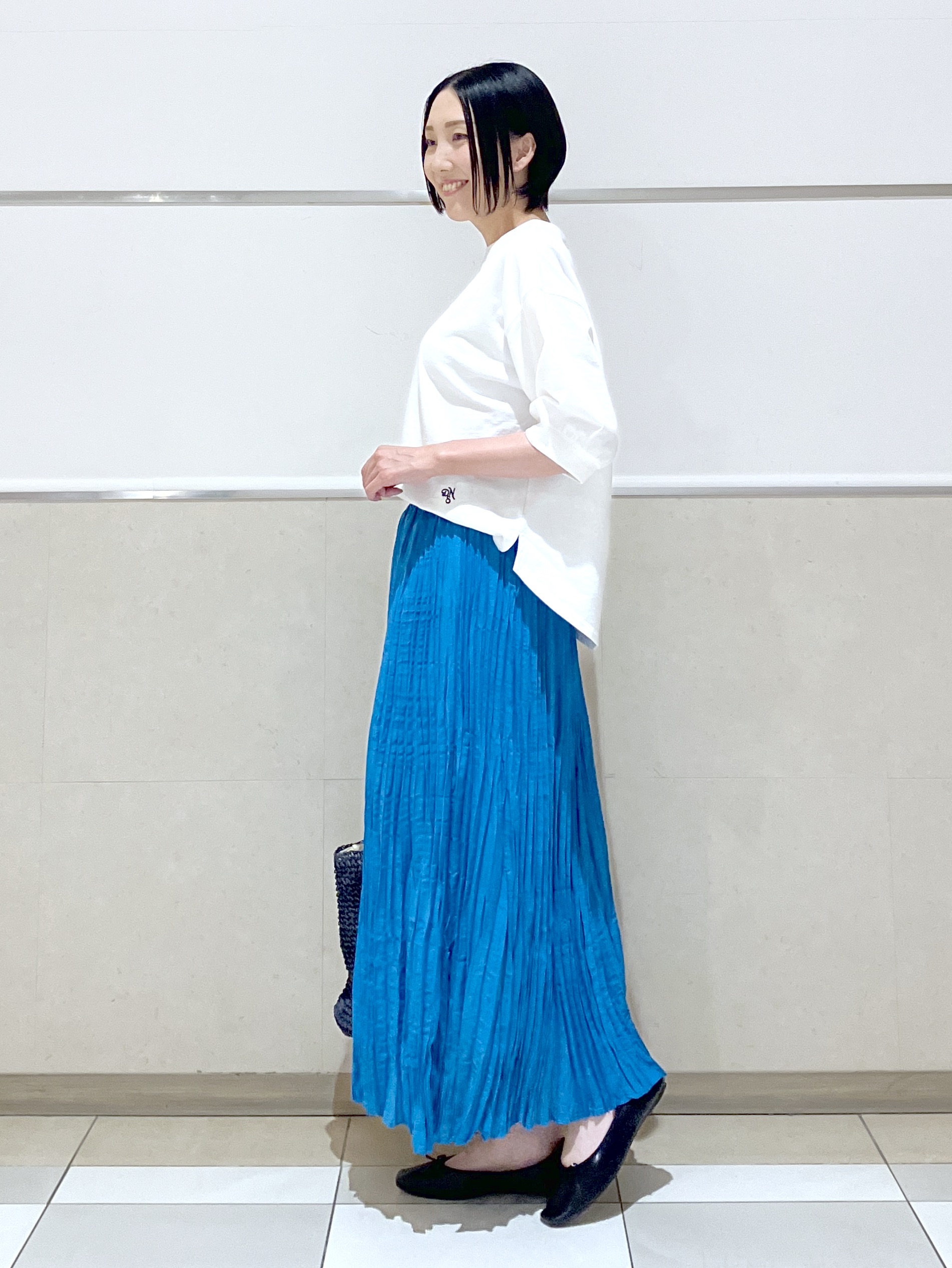 eriko さんの「Dessin｜【360度可愛い】バックヘンリーカットソー5分袖」を使ったコーディネート