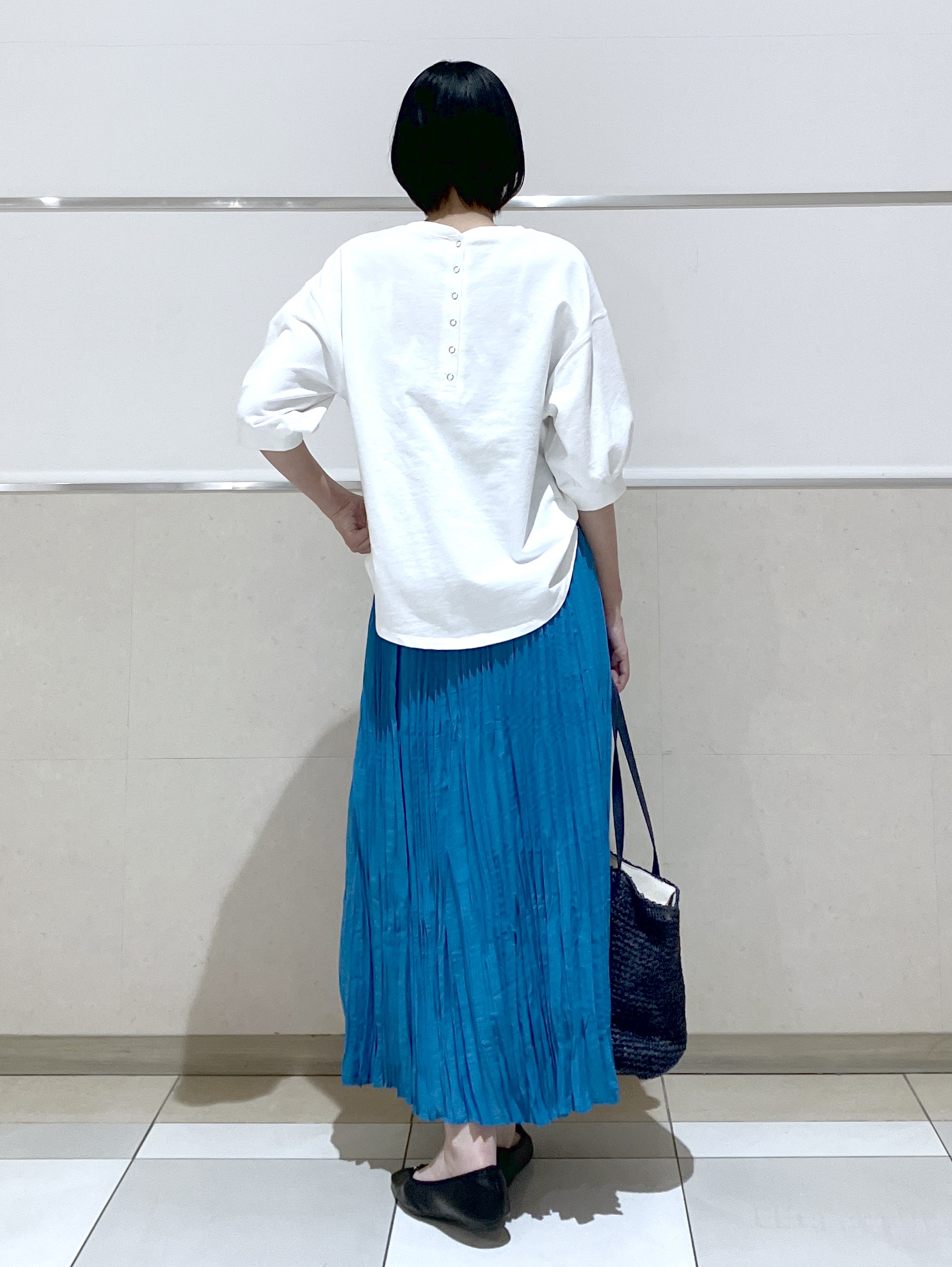 eriko さんの「Dessin｜【360度可愛い】バックヘンリーカットソー5分袖」を使ったコーディネート