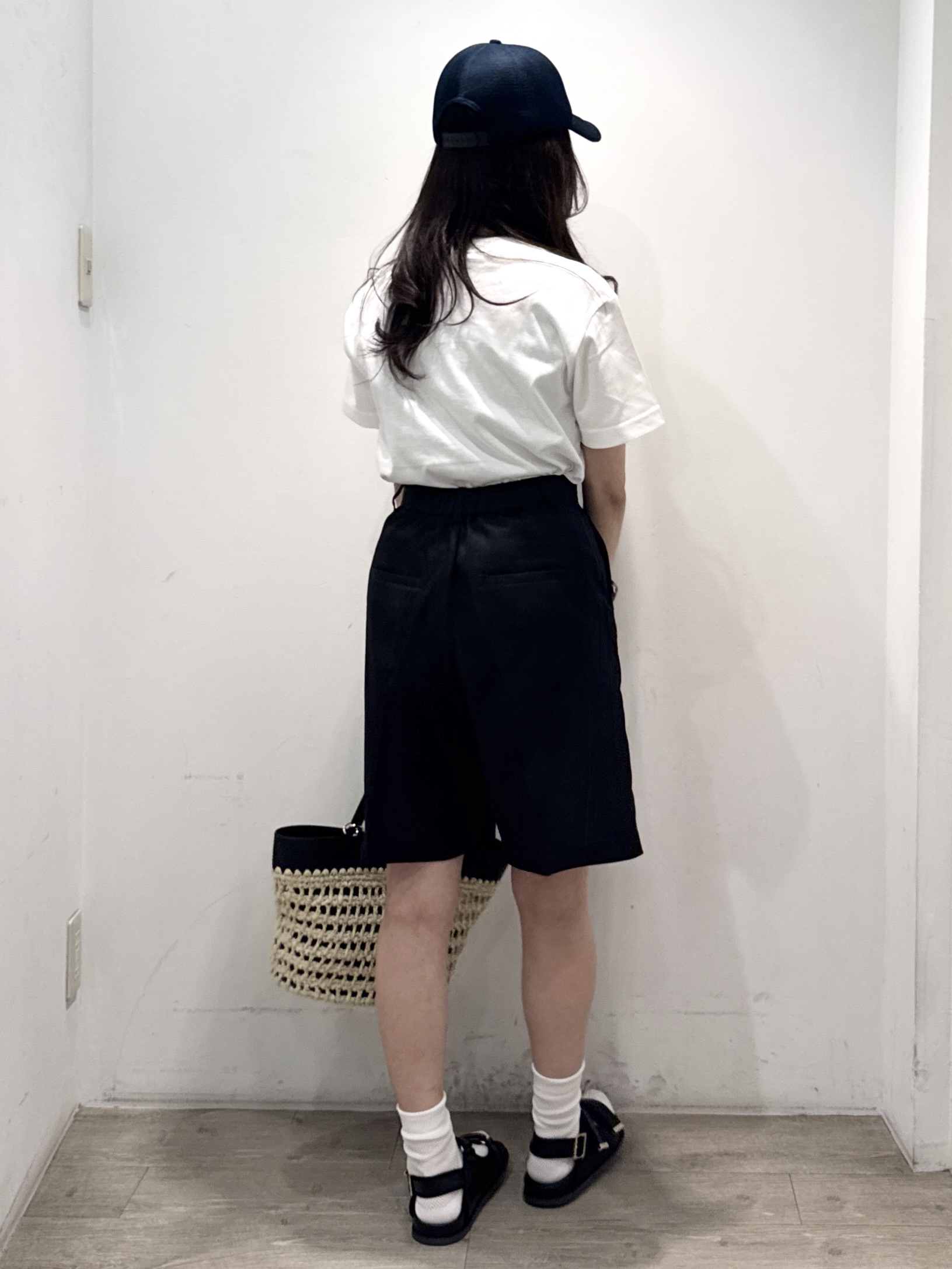 yuicciさんの「OPAQUE.CLIP｜ツイル2タックハーフパンツ【洗濯機OK】」を使ったコーディネート