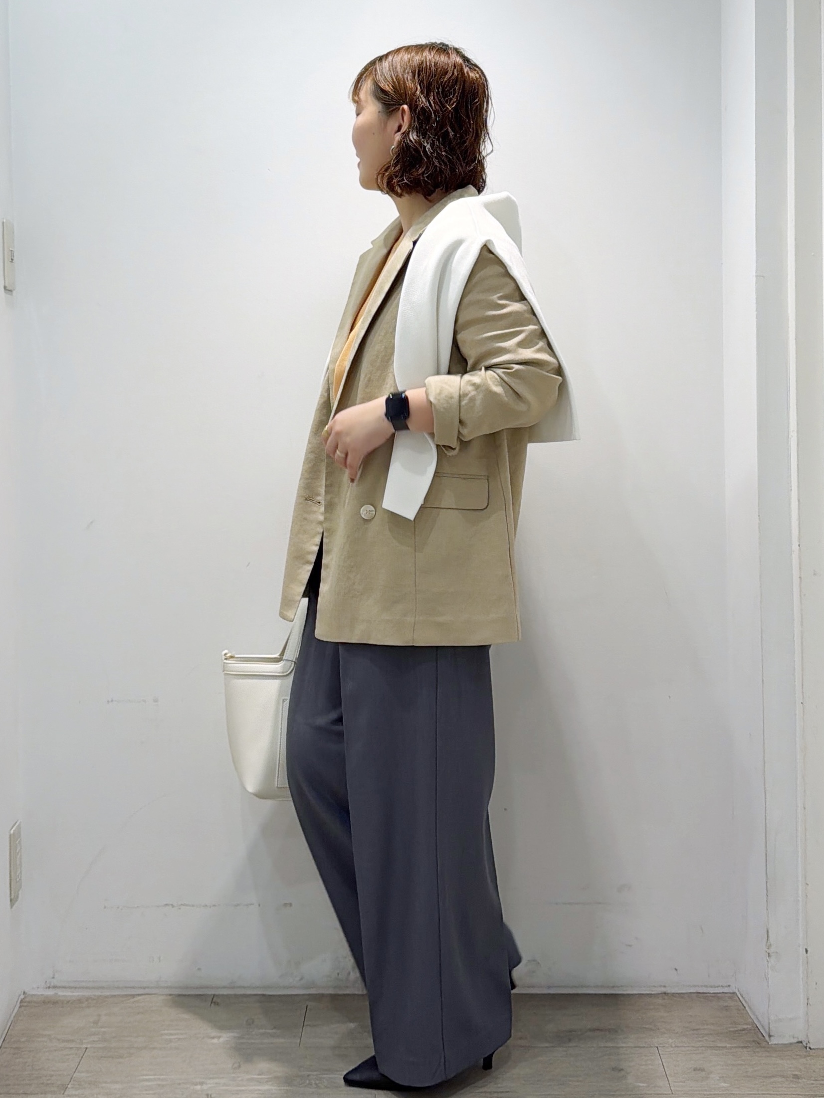 sumicaさんの「OPAQUE.CLIP｜【UV／接触冷感】ダブルブレストジャケット《防シワ加工／洗える》」を使ったコーディネート