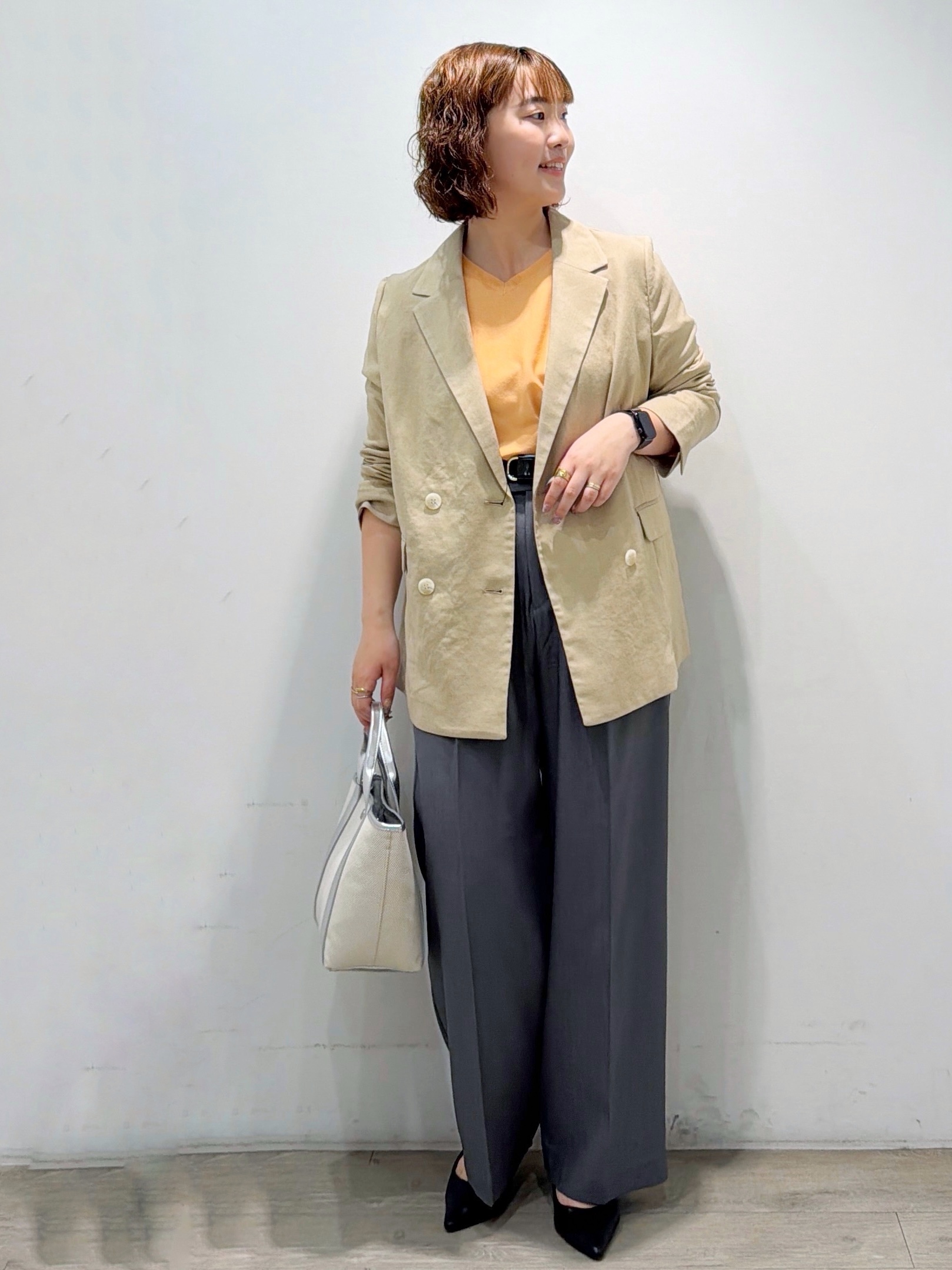 sumicaさんの「OPAQUE.CLIP｜【UV／接触冷感】ダブルブレストジャケット《防シワ加工／洗える》」を使ったコーディネート