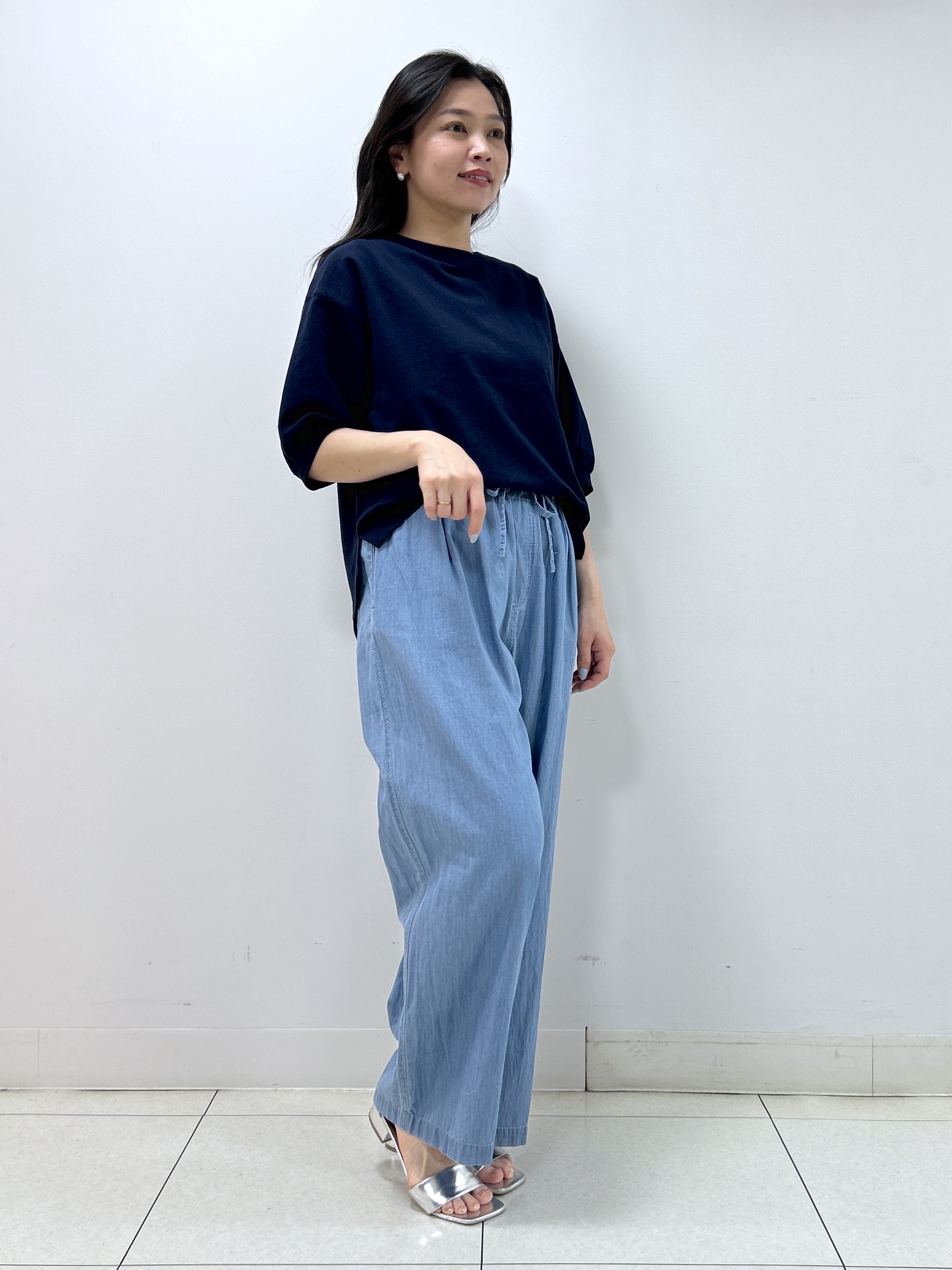 Kaiさんの「Dessin｜【360度可愛い】バックヘンリーカットソー5分袖」を使ったコーディネート