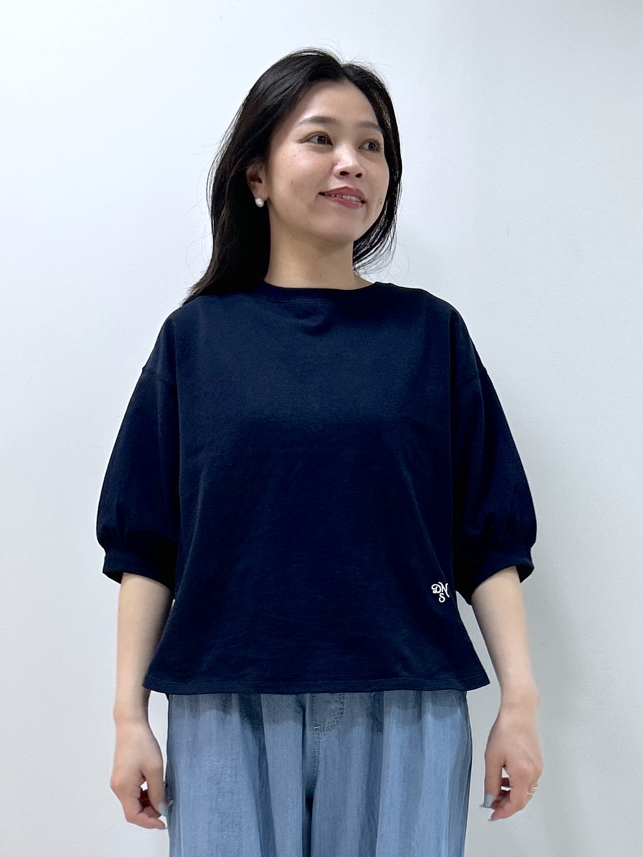Kaiさんの「Dessin｜【360度可愛い】バックヘンリーカットソー5分袖」を使ったコーディネート